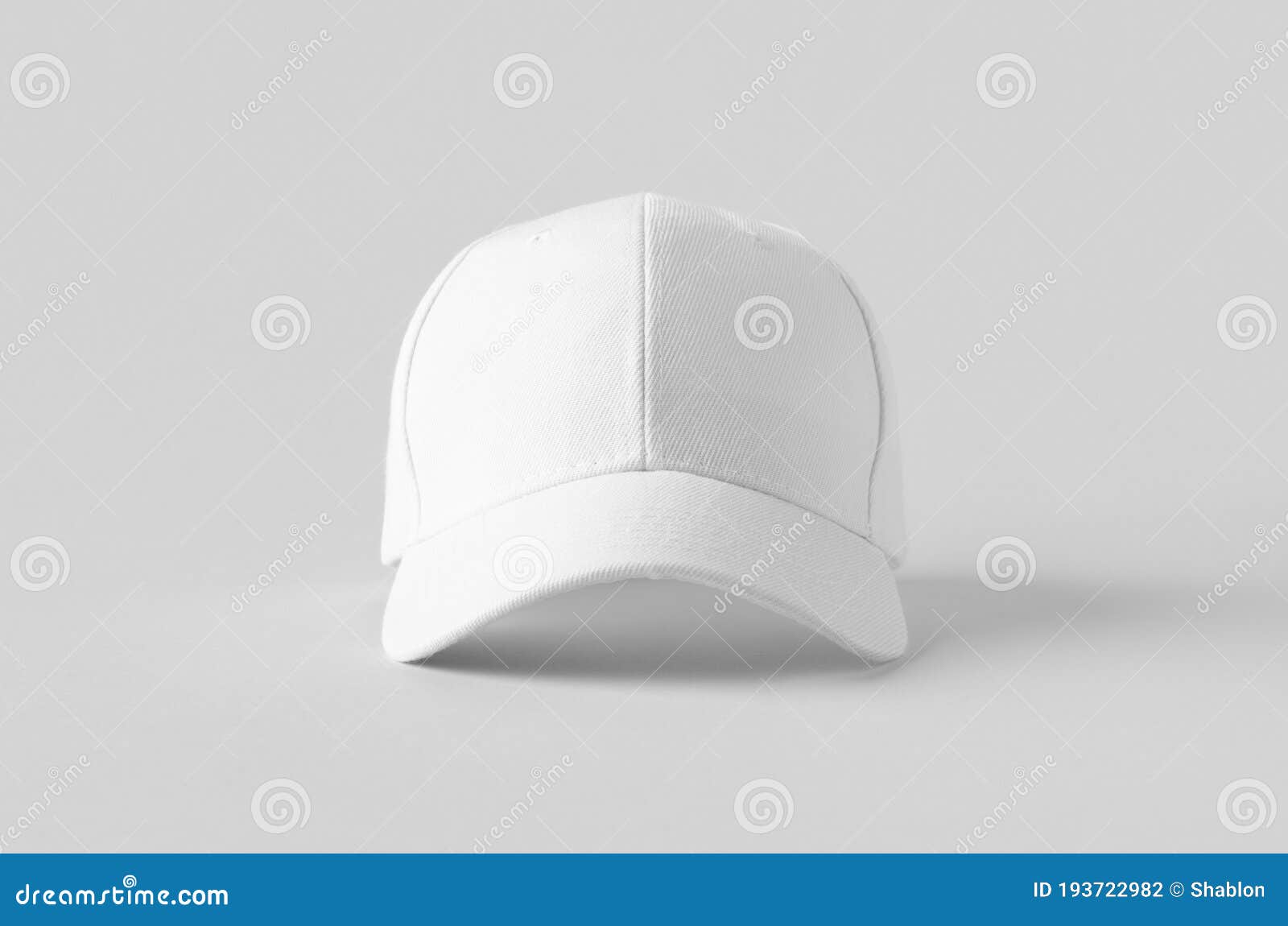 Download White Baseball Cap Mockup On A Grey Background, Front View ...