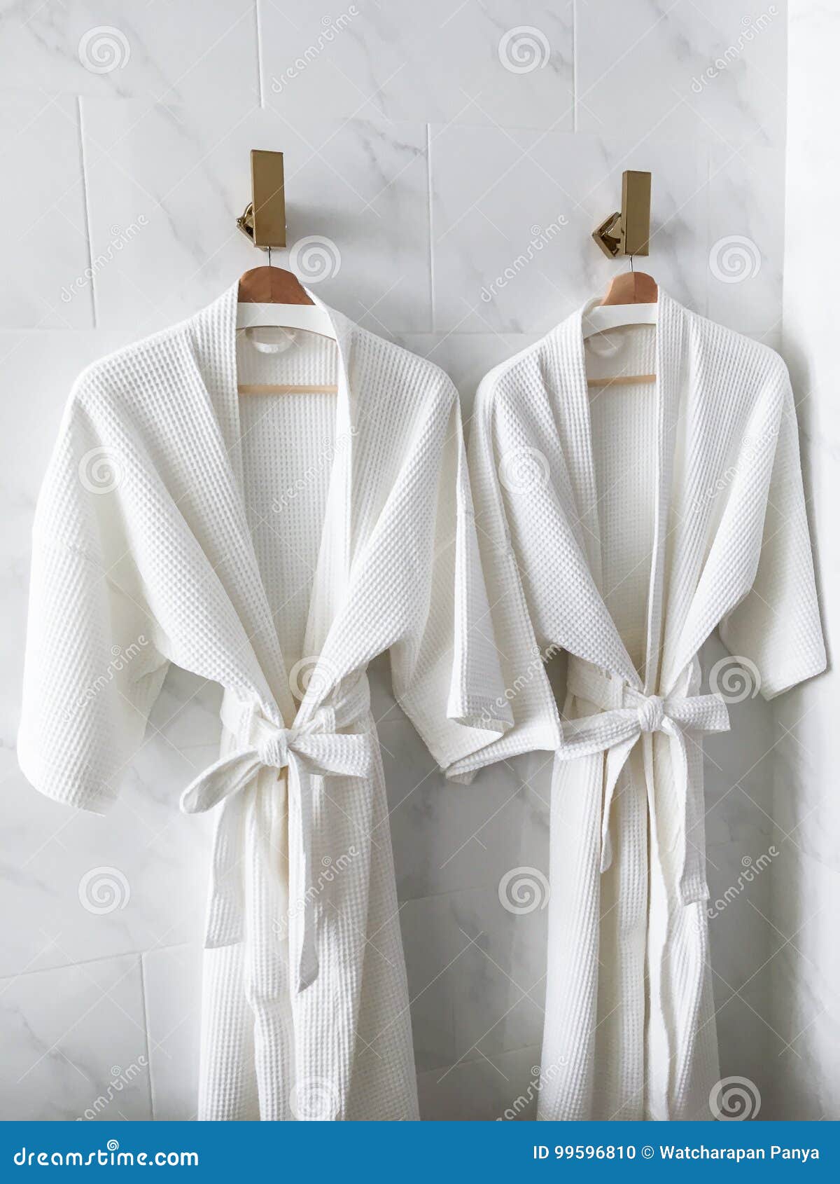 White bathrobe stock photo. Image of hanging, object 99596810