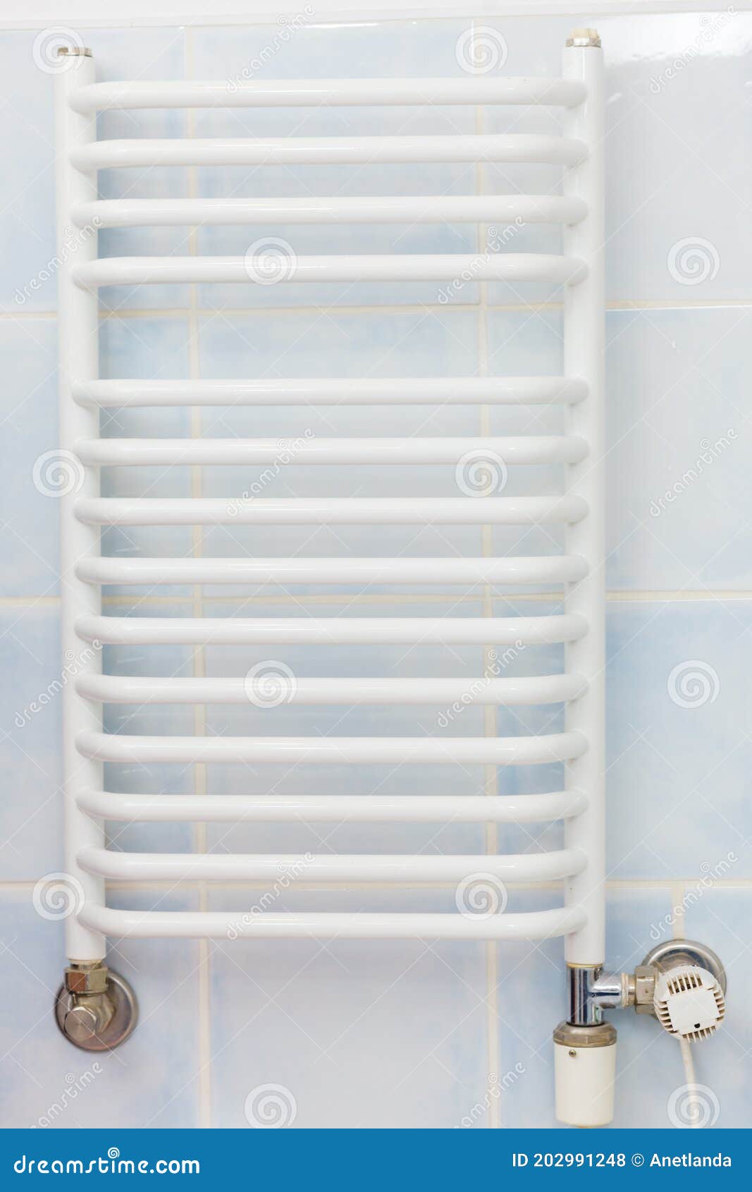 White bathroom heater stock photo. Image of warmth, plumber 202991248