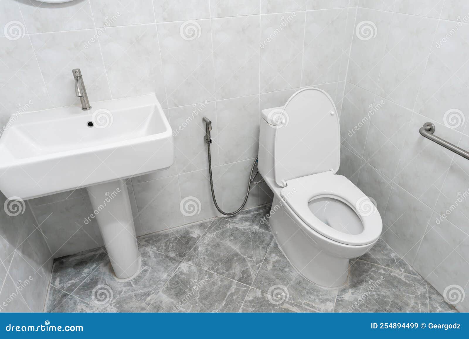 Bathroom with Toilet and Sink Stock Image Image of house, closet