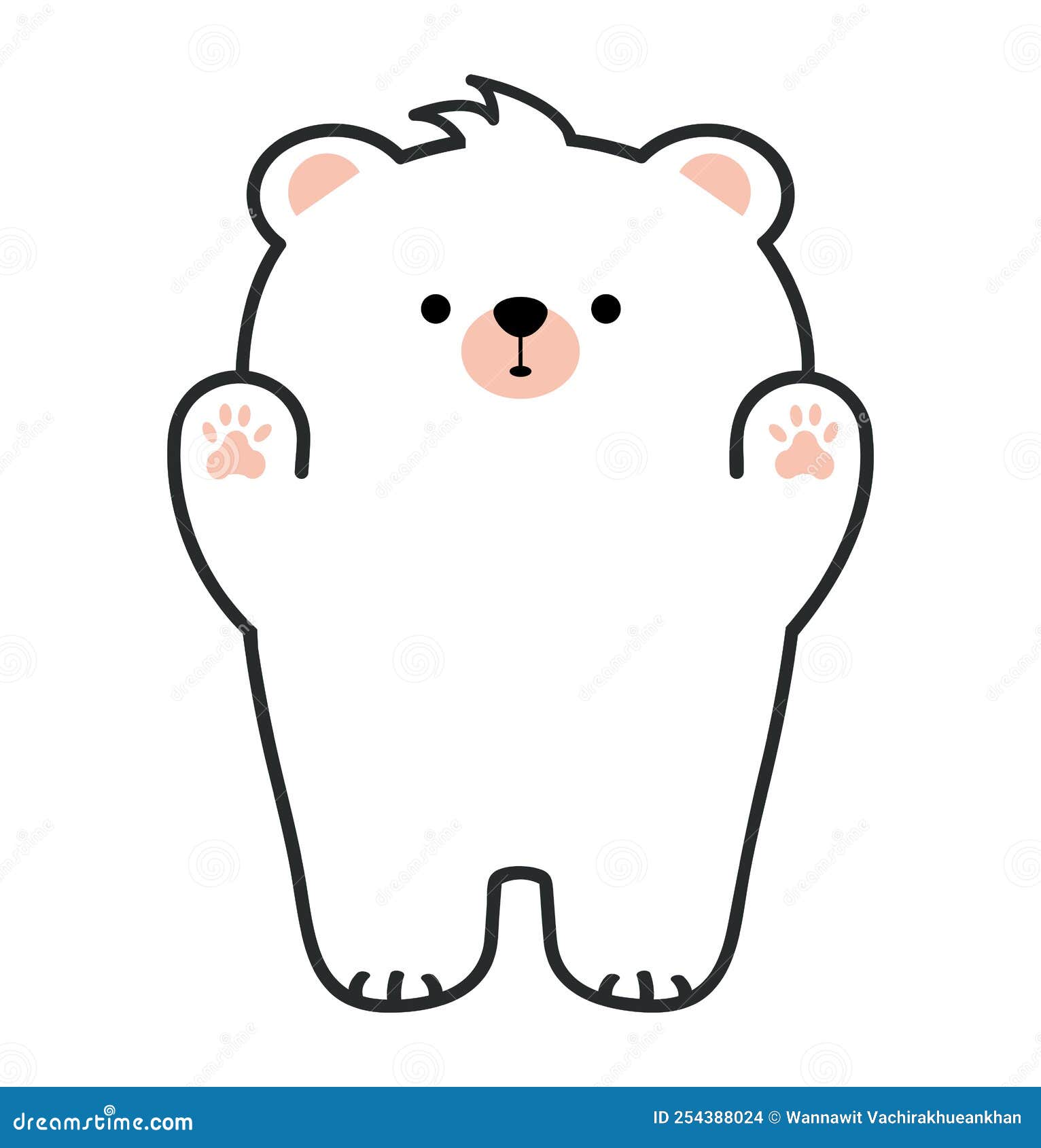 White Bear Cartoon Vector Icon Stock Illustration Illustration of