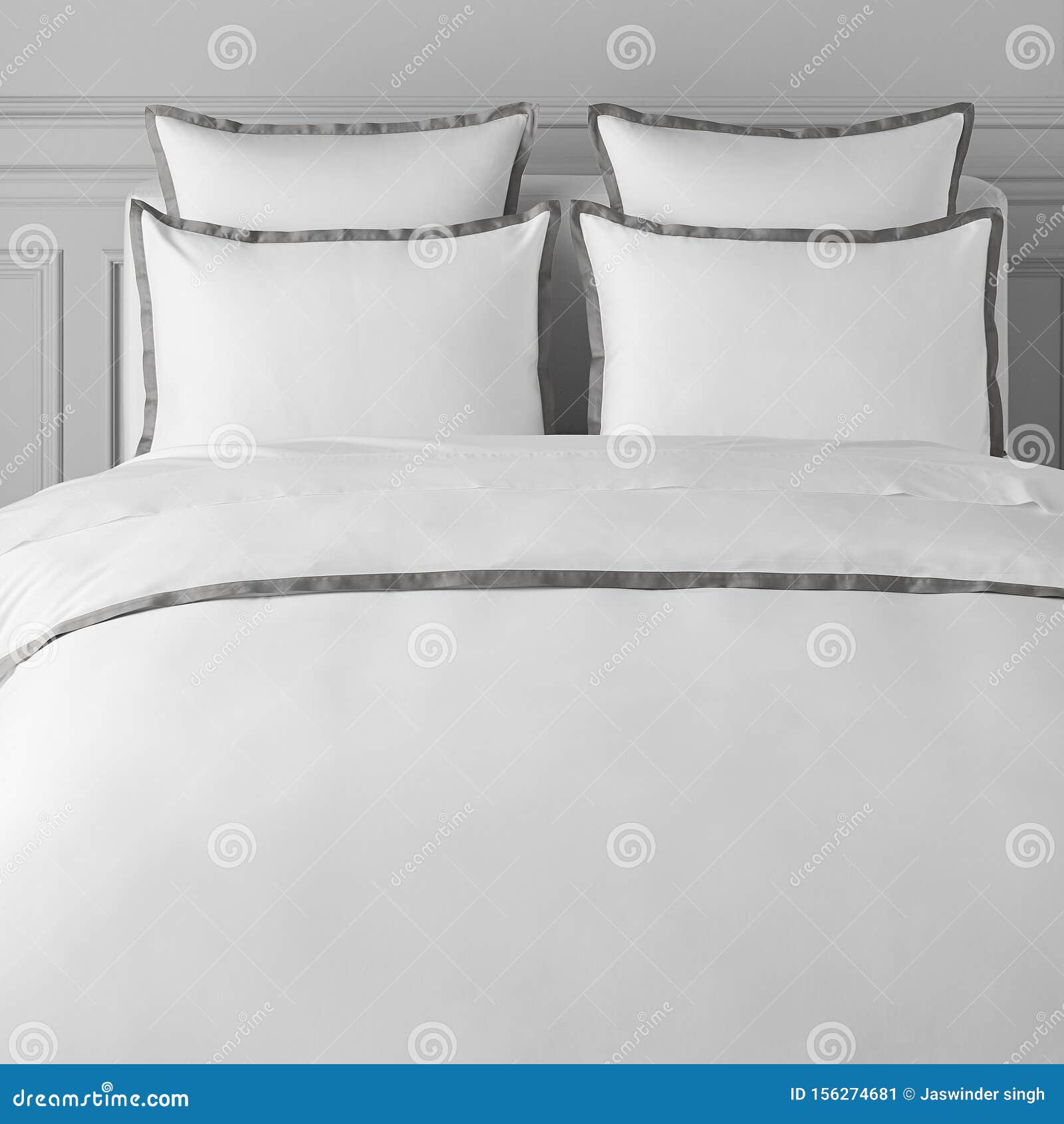 White Bed Sheets And Pillows Stock Image Image Of Black Apartment 156274681