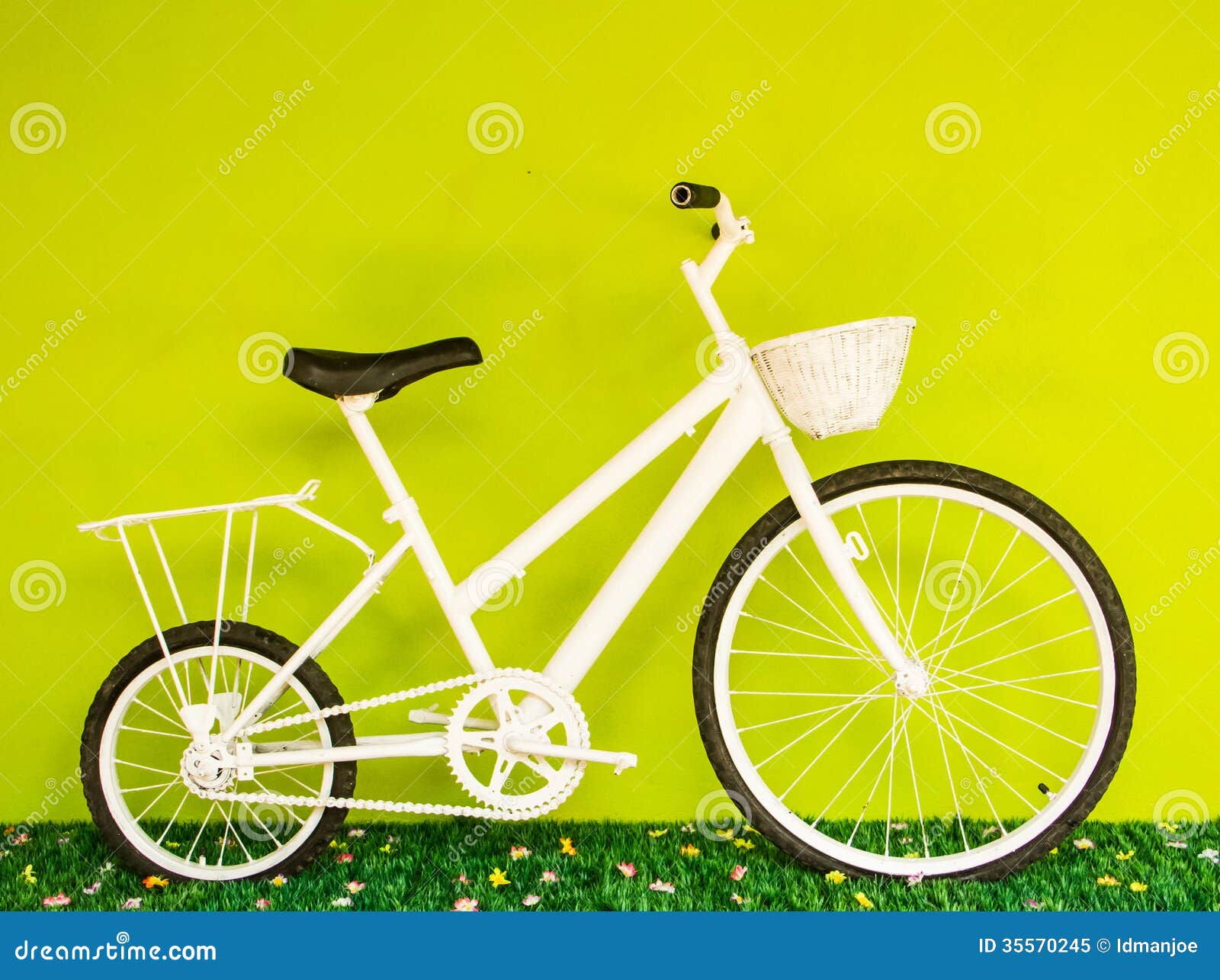 White bicycle stock image. Image of colorful, happy, green 35570245