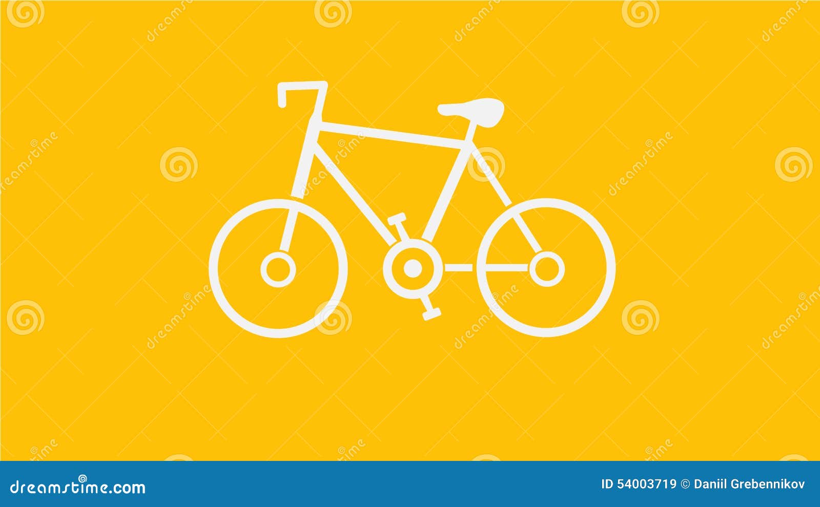 White bicycle stock illustration. Illustration of bicycle 54003719