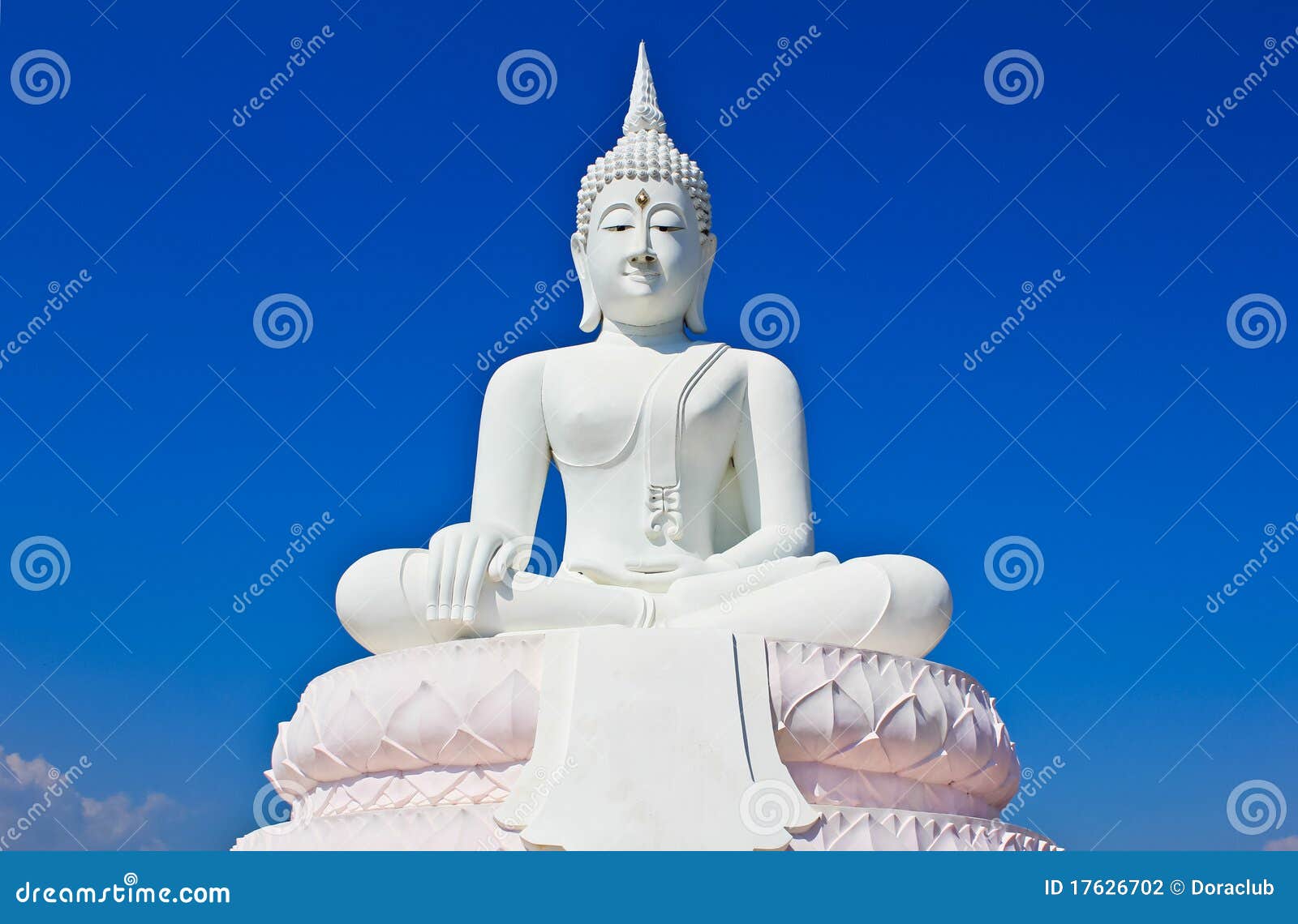 The White Big Buddha Statue. Stock Photo Image of samui, mountain