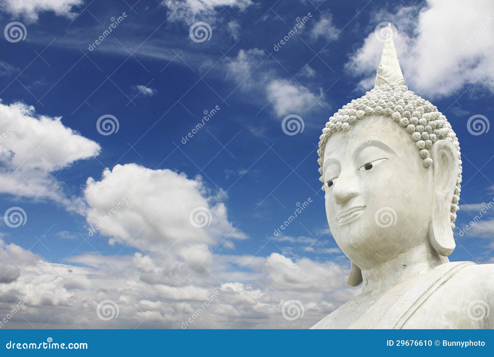 The White Big Buddha Statue Stock Photo Image of asian, buddha 29676610