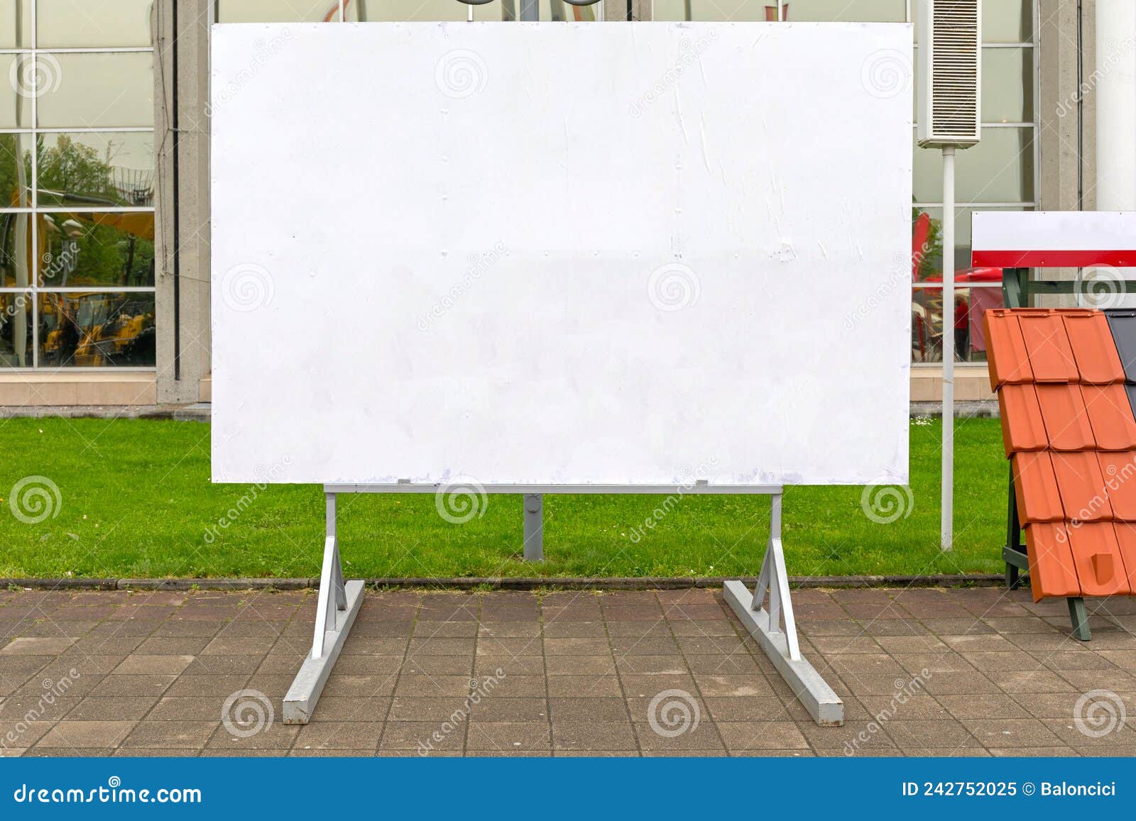 White Billboard Stand stock image. Image of rectangular 242752025