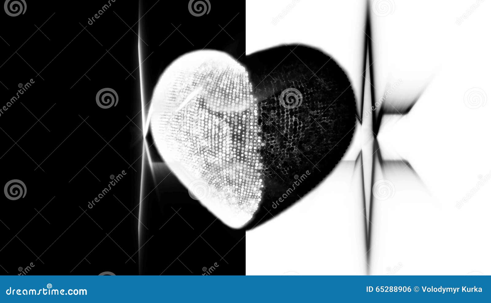 White and Black Heart with Heartbeat Cardiogram. Stock Footage - Video of  clinic, curve: 65288906