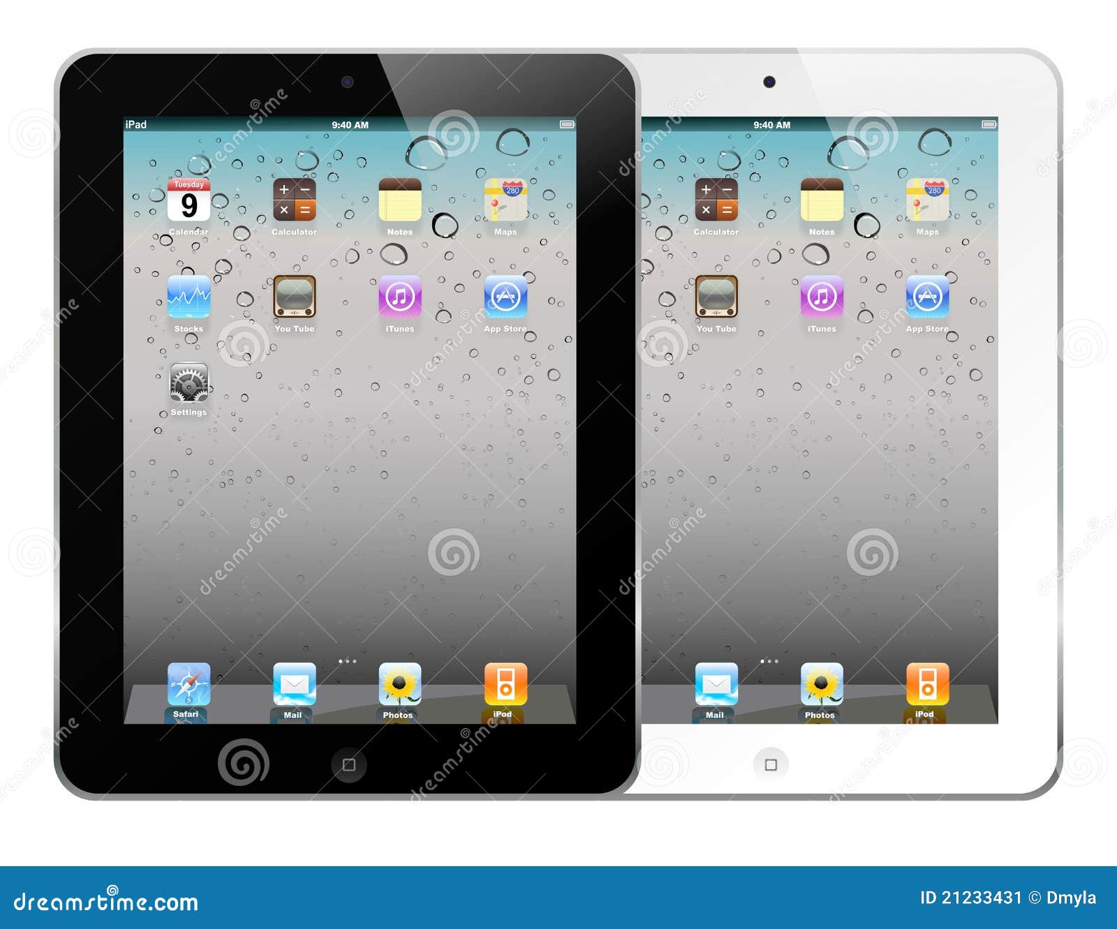 White and black iPad 2 editorial photo. Illustration of entertainment 21233431