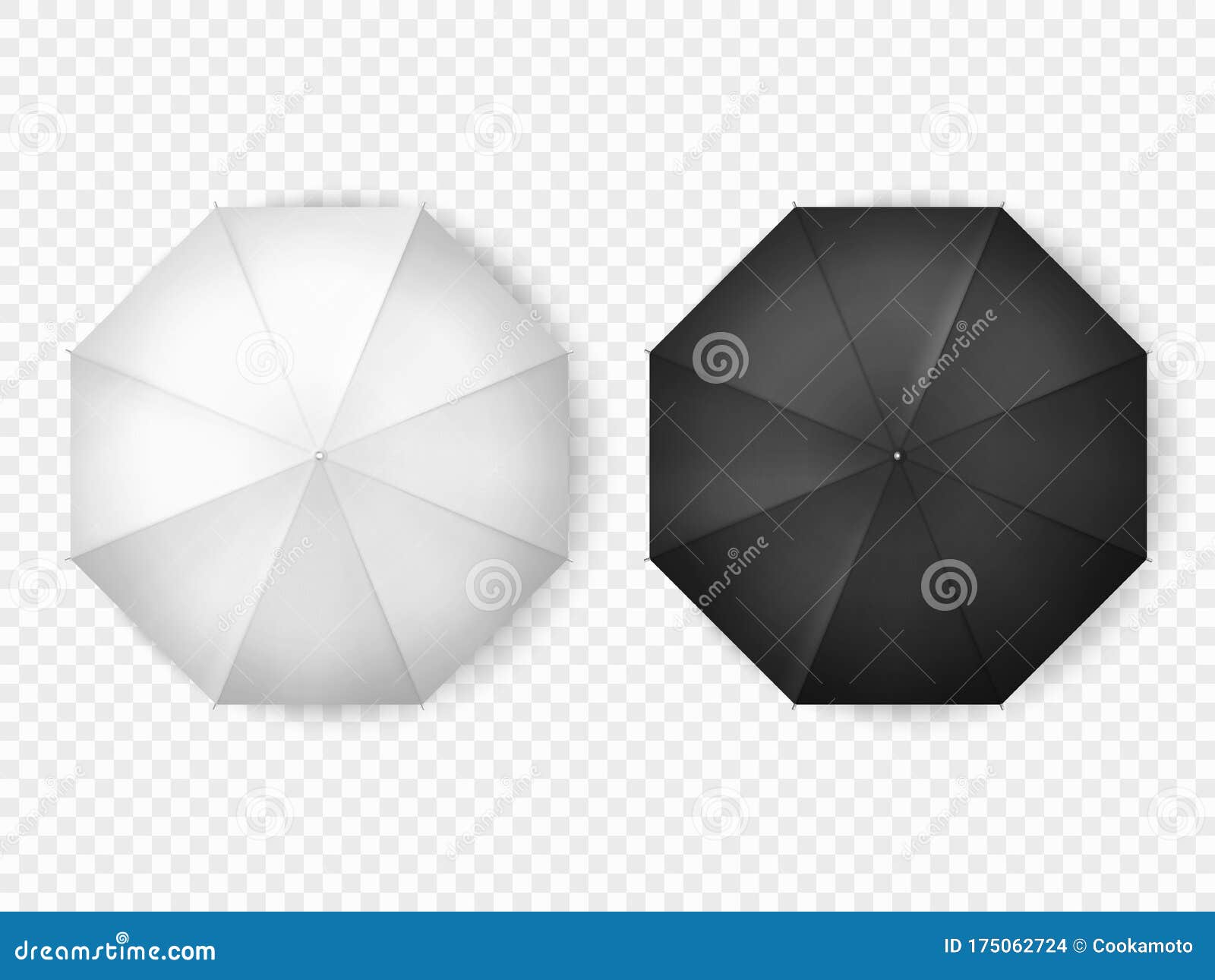 Download White And Black Open Umbrellas, Top View Mockups Stock ...