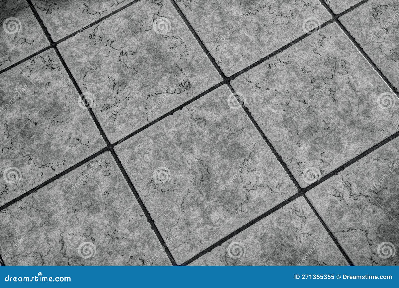 White and Black Pattern of Square Marble Tiles Background Stock Image