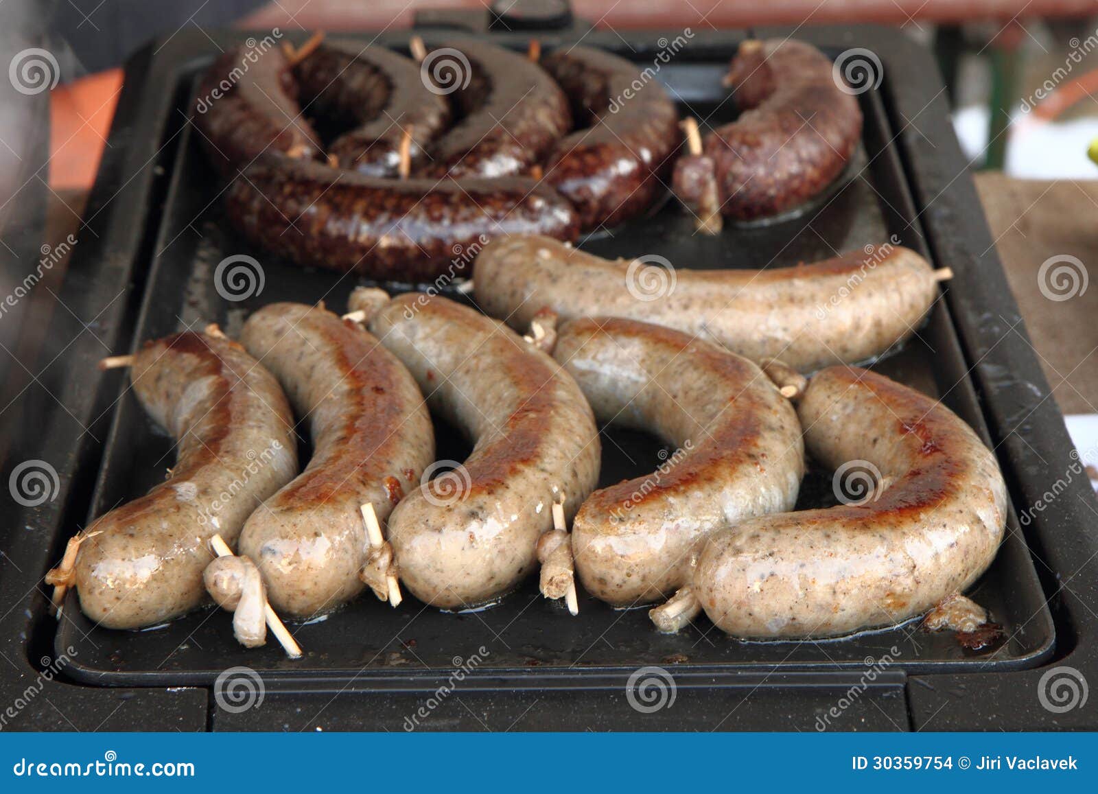 White and Black Pudding (czech Traditional Food) Stock Photo Image of