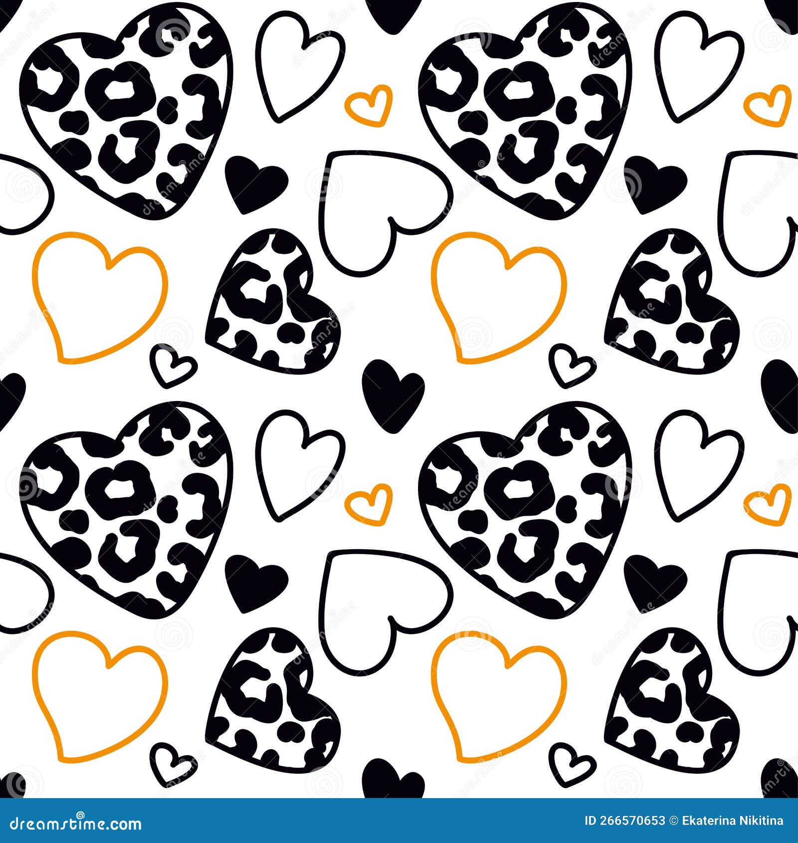 white, black, yellow hearts. leopard print. valentine's day.