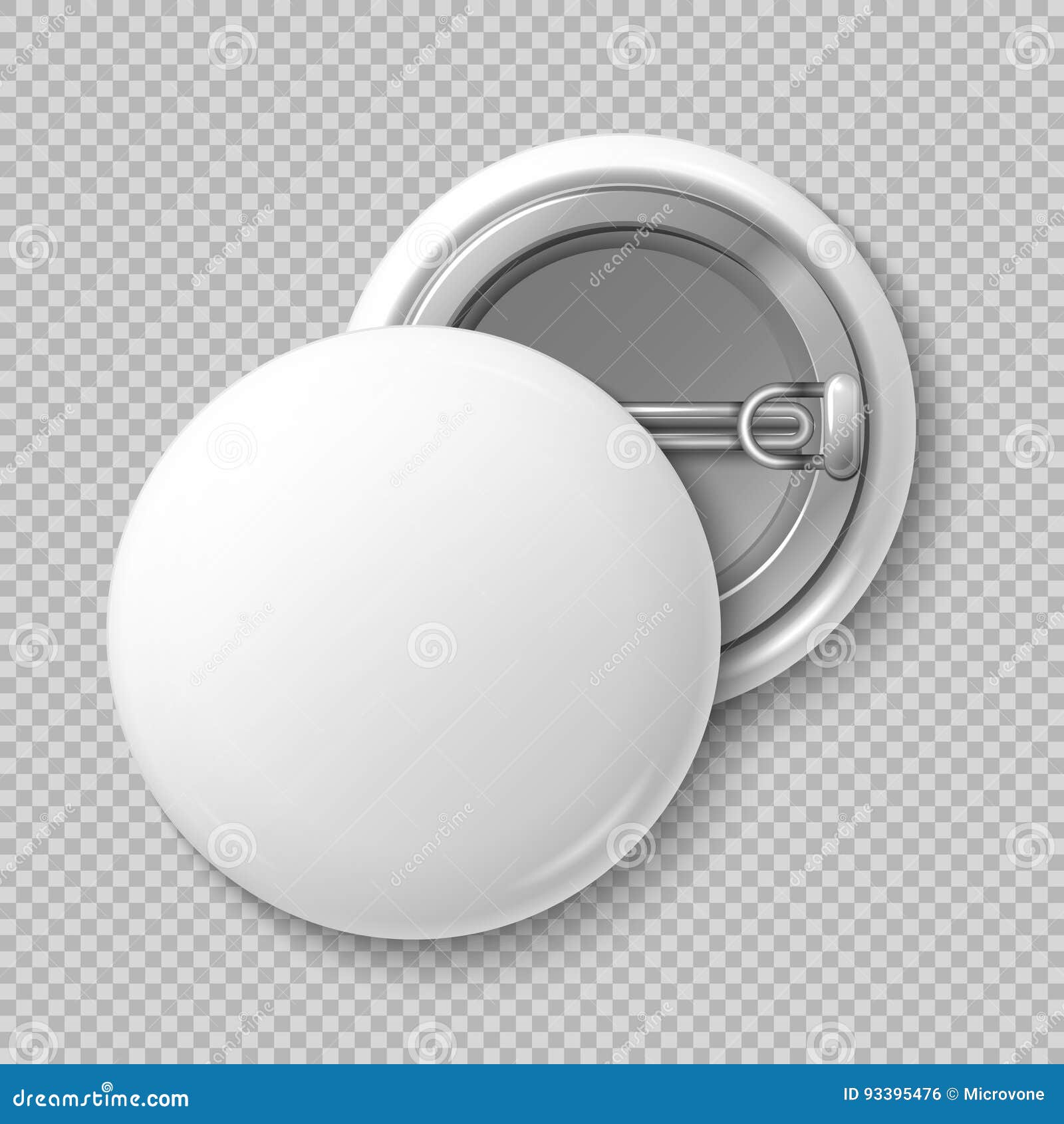white blank badging round button badge   template