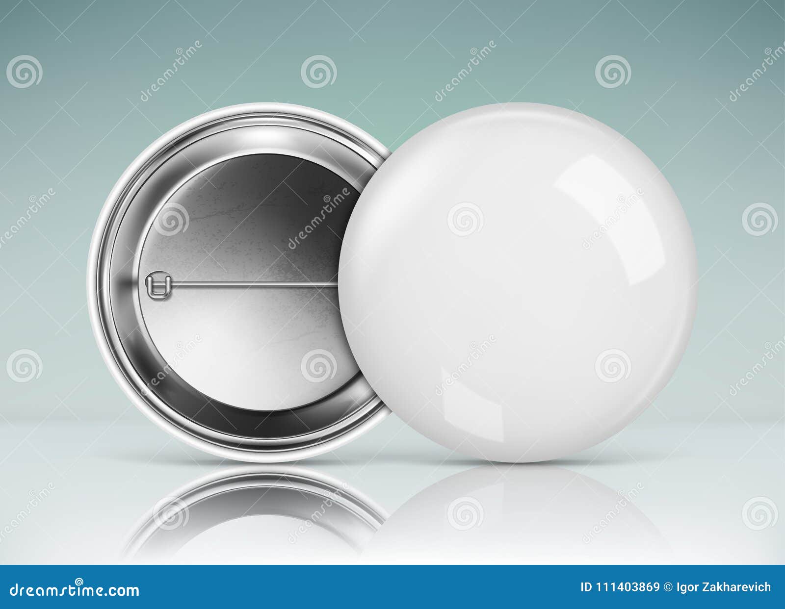white blank badging round button badge  