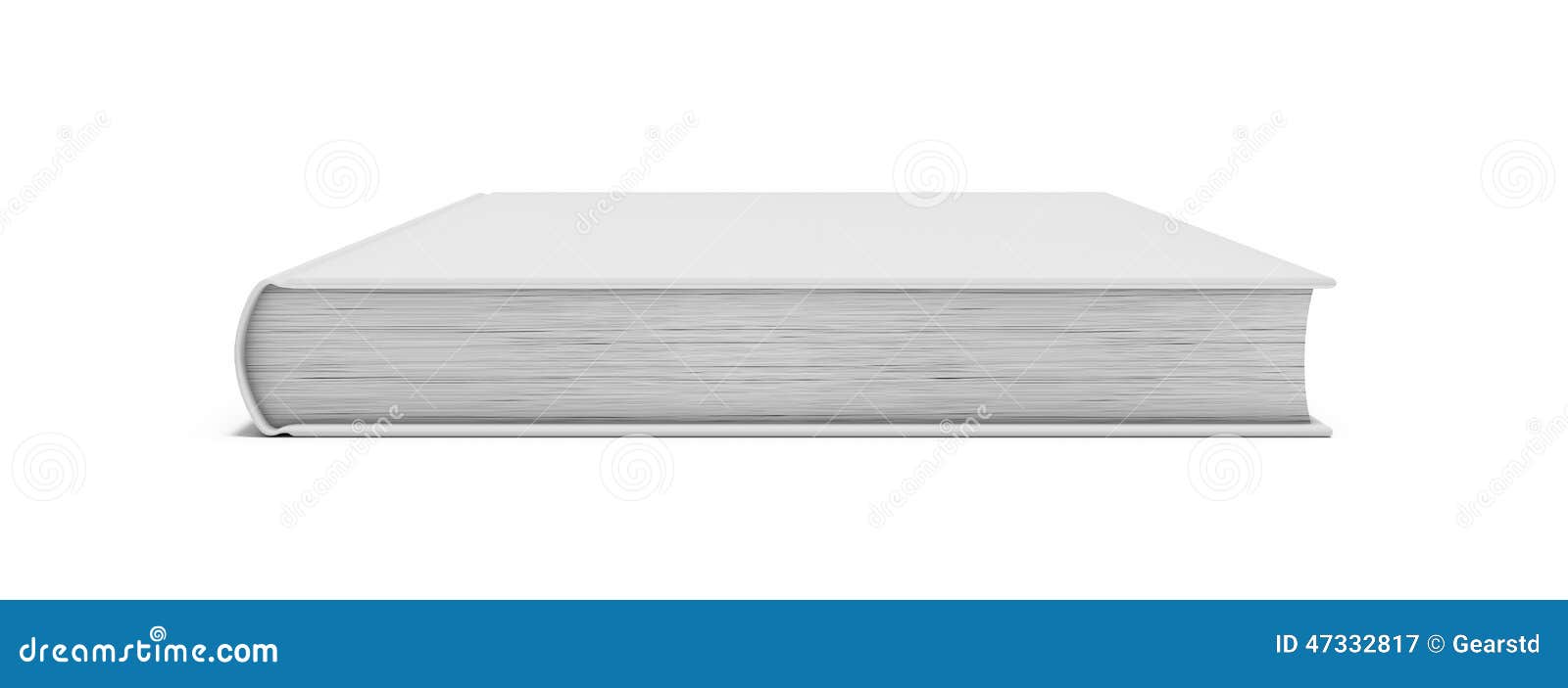 White Blank Book on White Background Stock Illustration Illustration