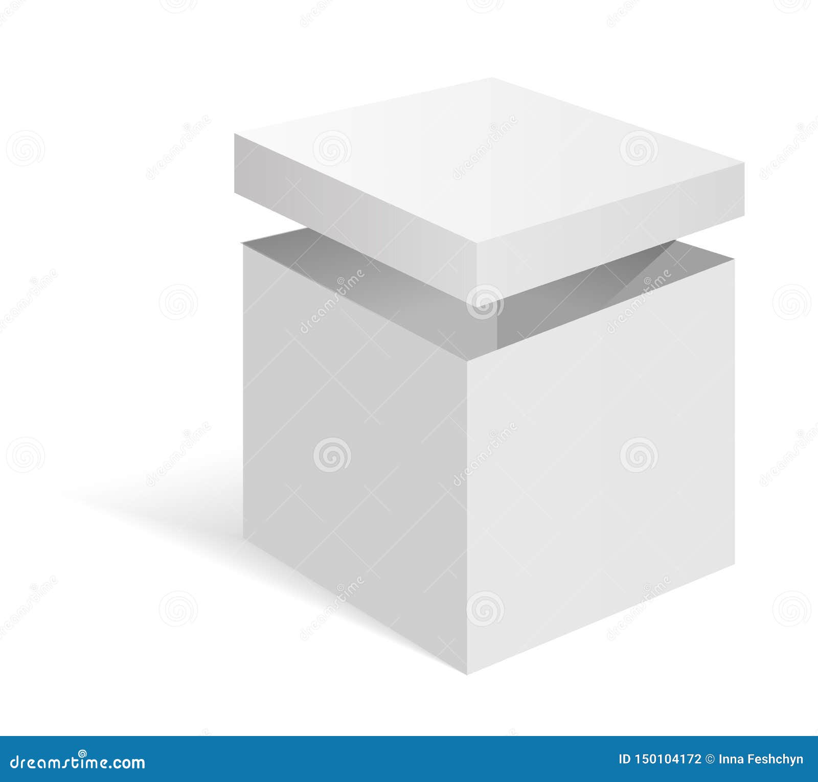 Download White Blank Cardboard Package Box. Vector Template ...