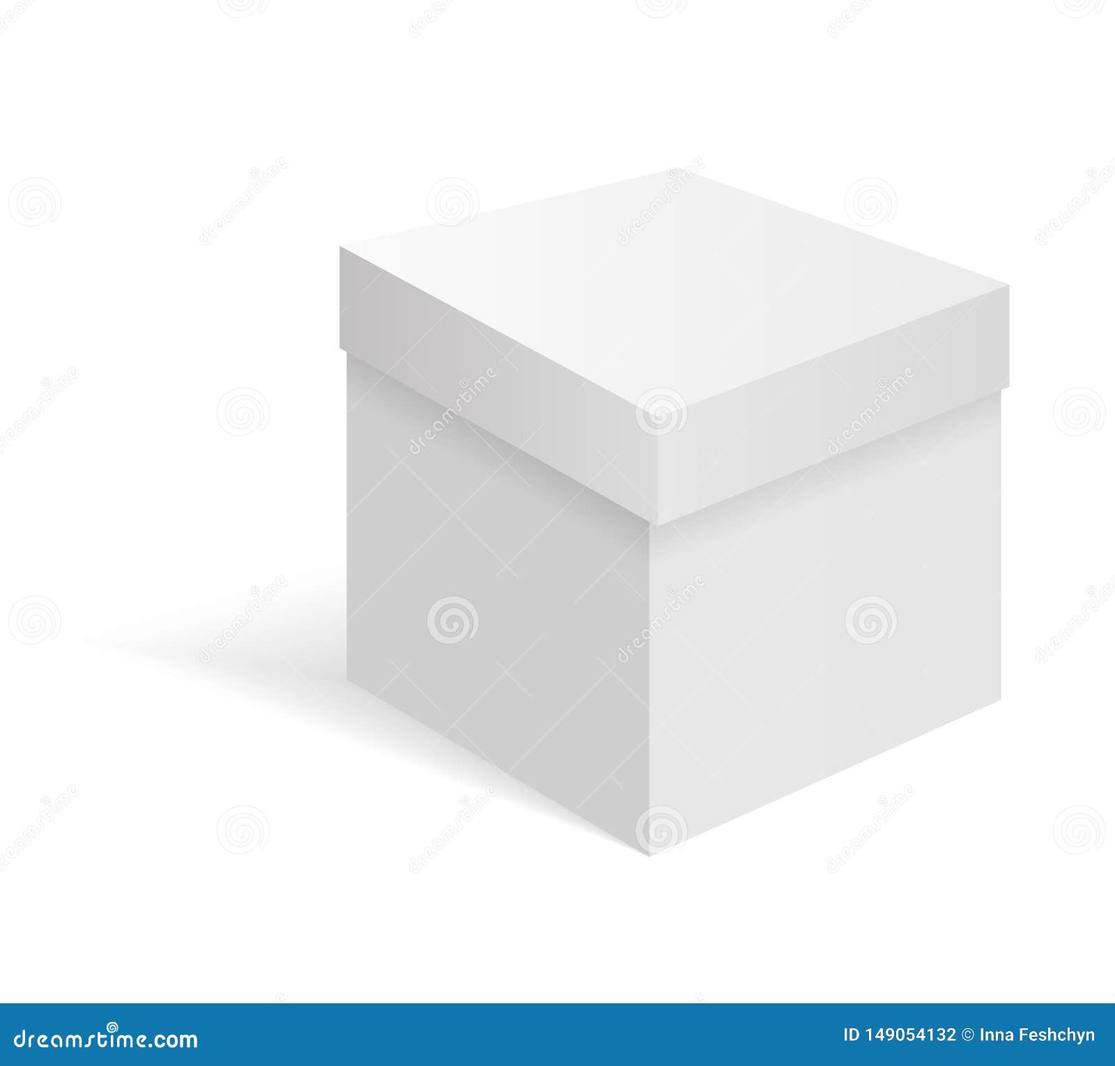 Download White Blank Cardboard Package Box. Vector Template ...