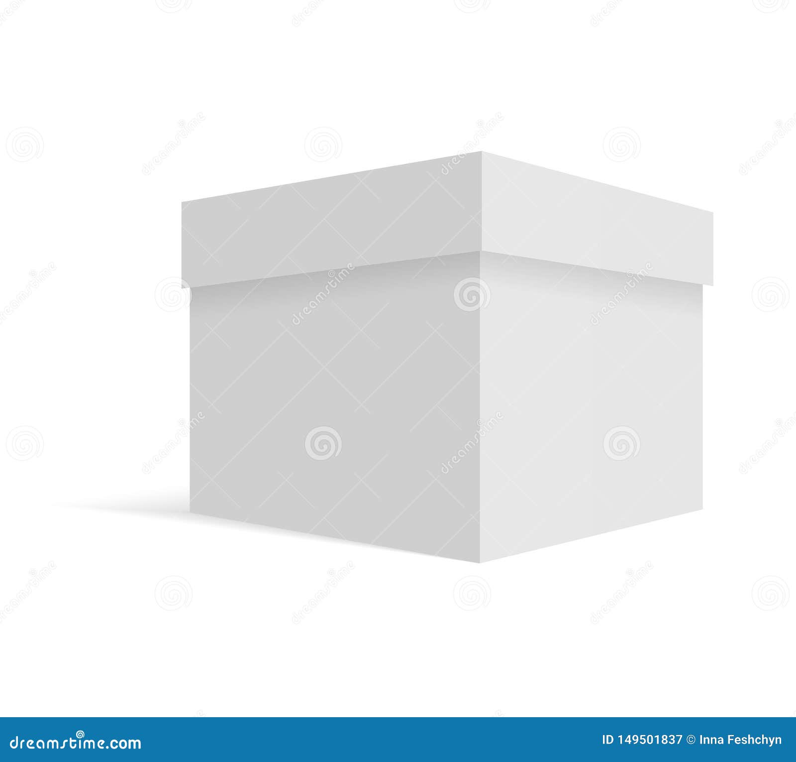 Download White Blank Cardboard Package Box. Vector Template ...