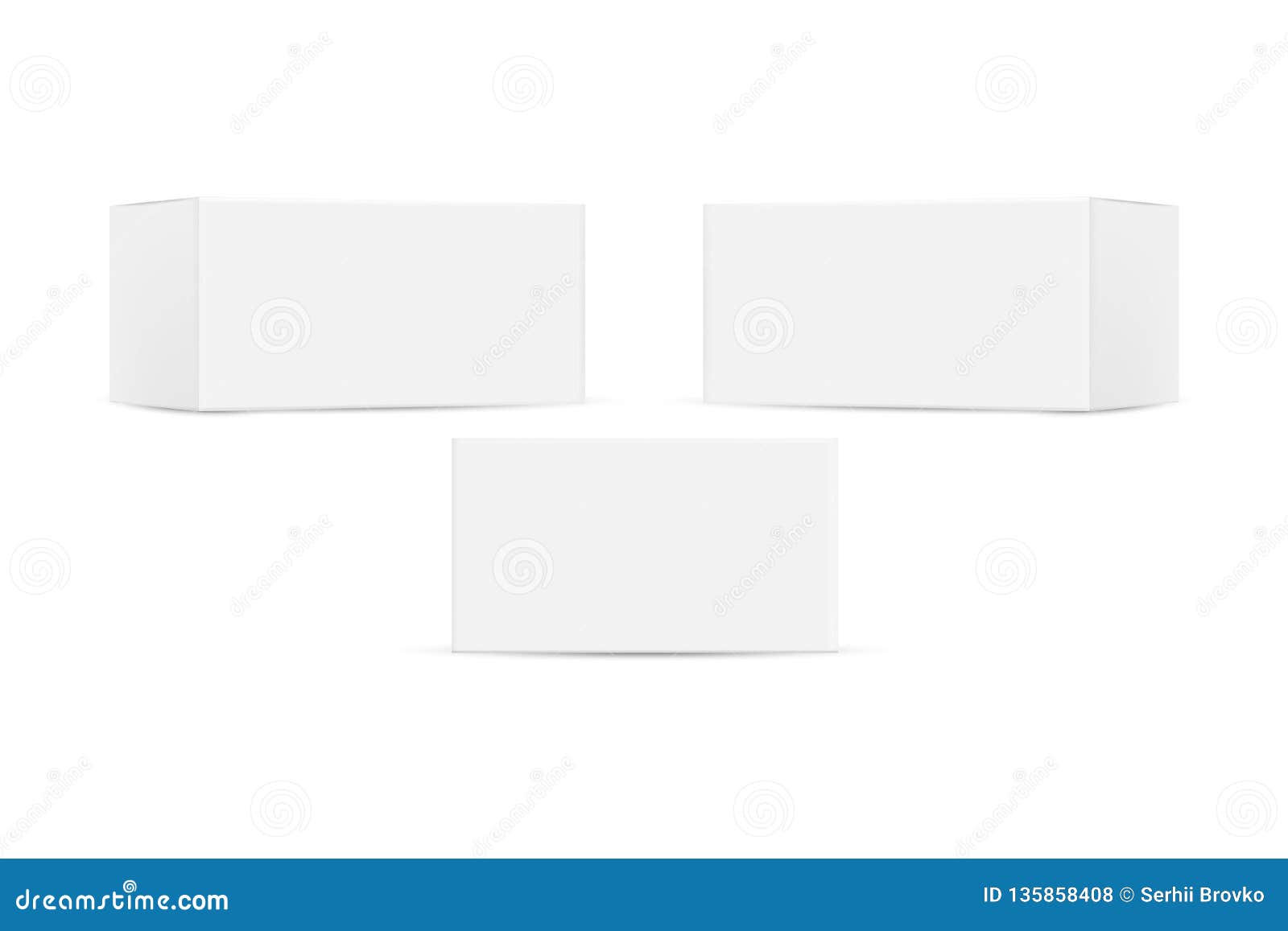 Download White Blank Cardboard Package Boxes Mockup Isolated On ...