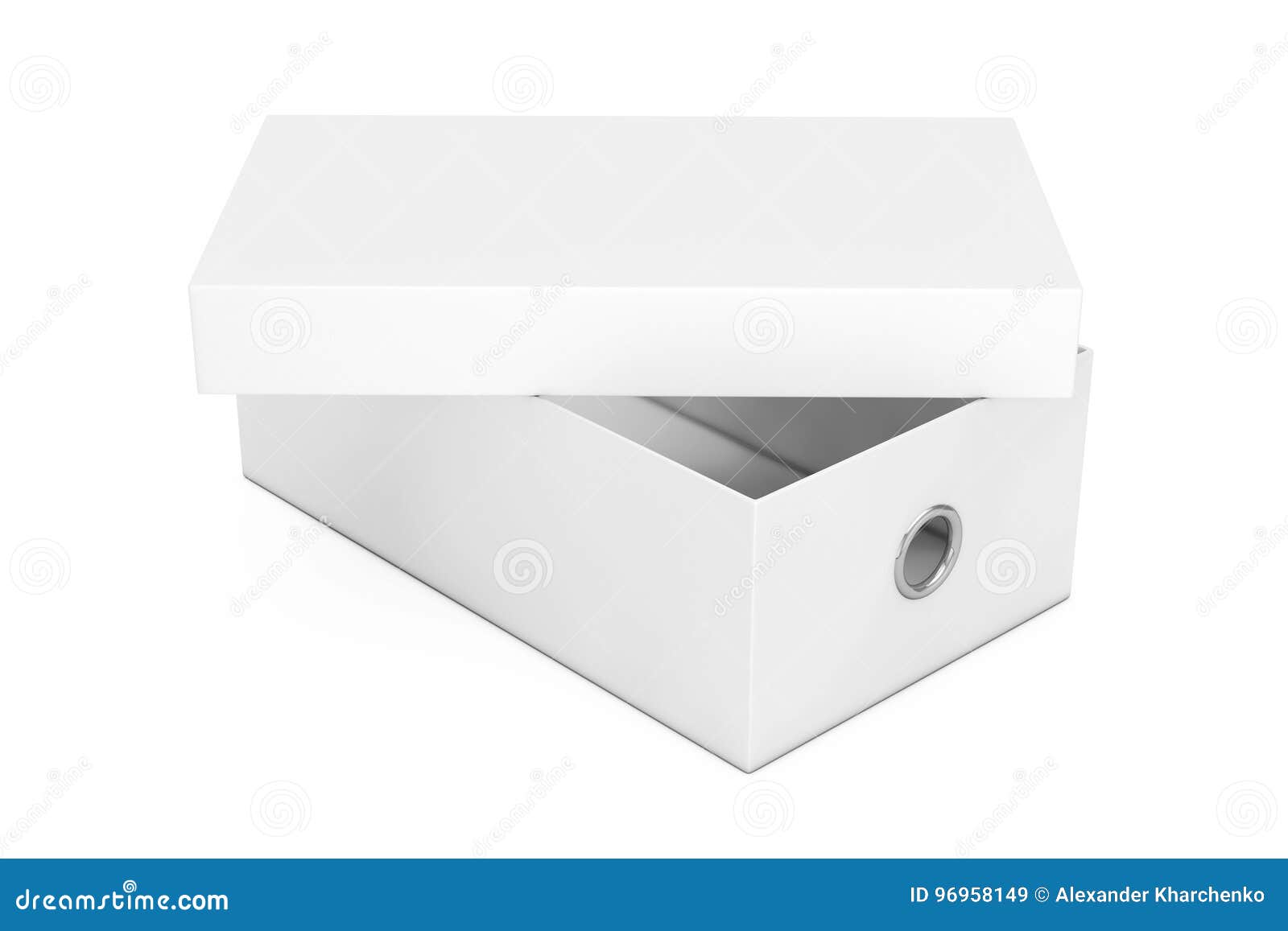 Download White Blank Cardboard Shoe Box Mockup For Your Design. 3d ...