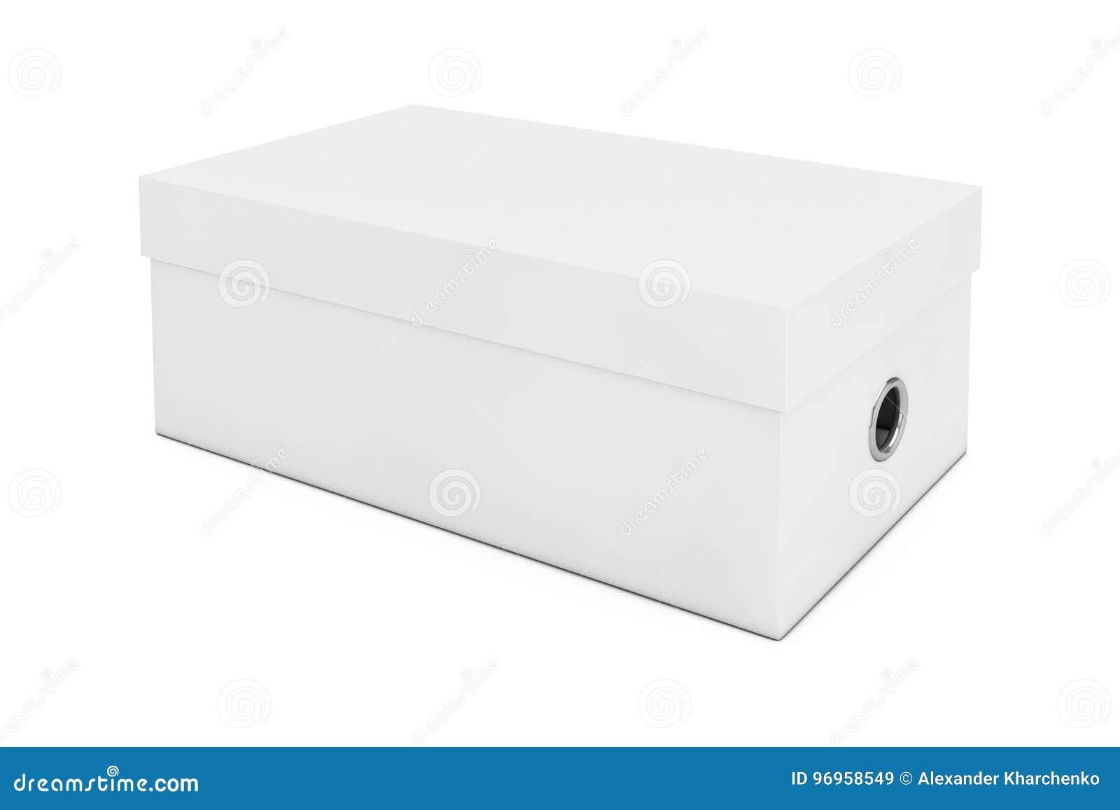 Download White Blank Cardboard Shoe Box Mockup For Your Design. 3d ...