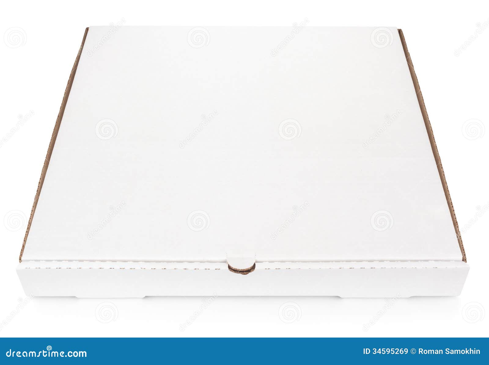 White Blank Carton Pizza Box Stock Image Image of delivery, carton