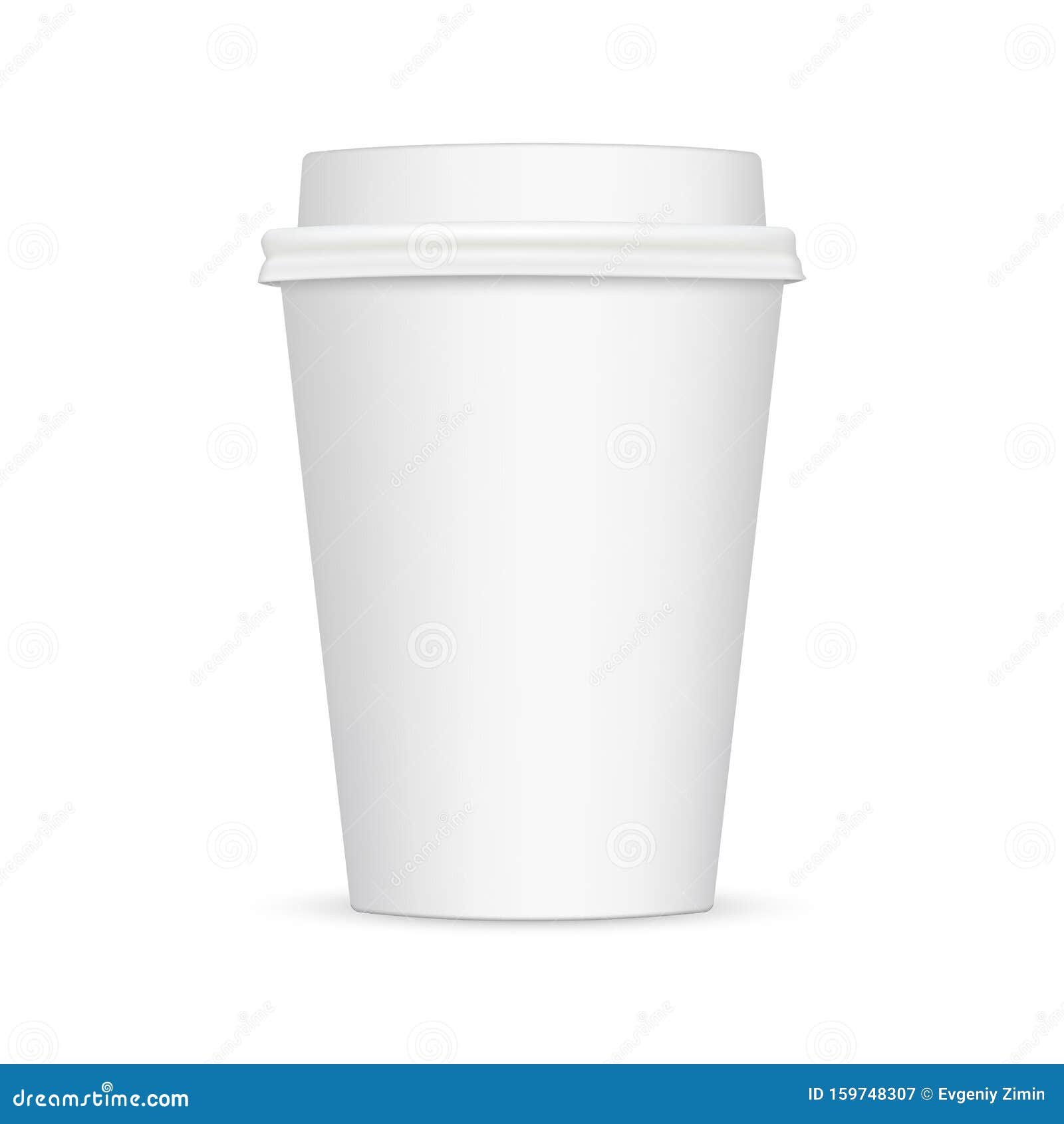 Download White Blank Coffee Cup Mockup Front View Stock Illustration Illustration Of Front Carton 159748307