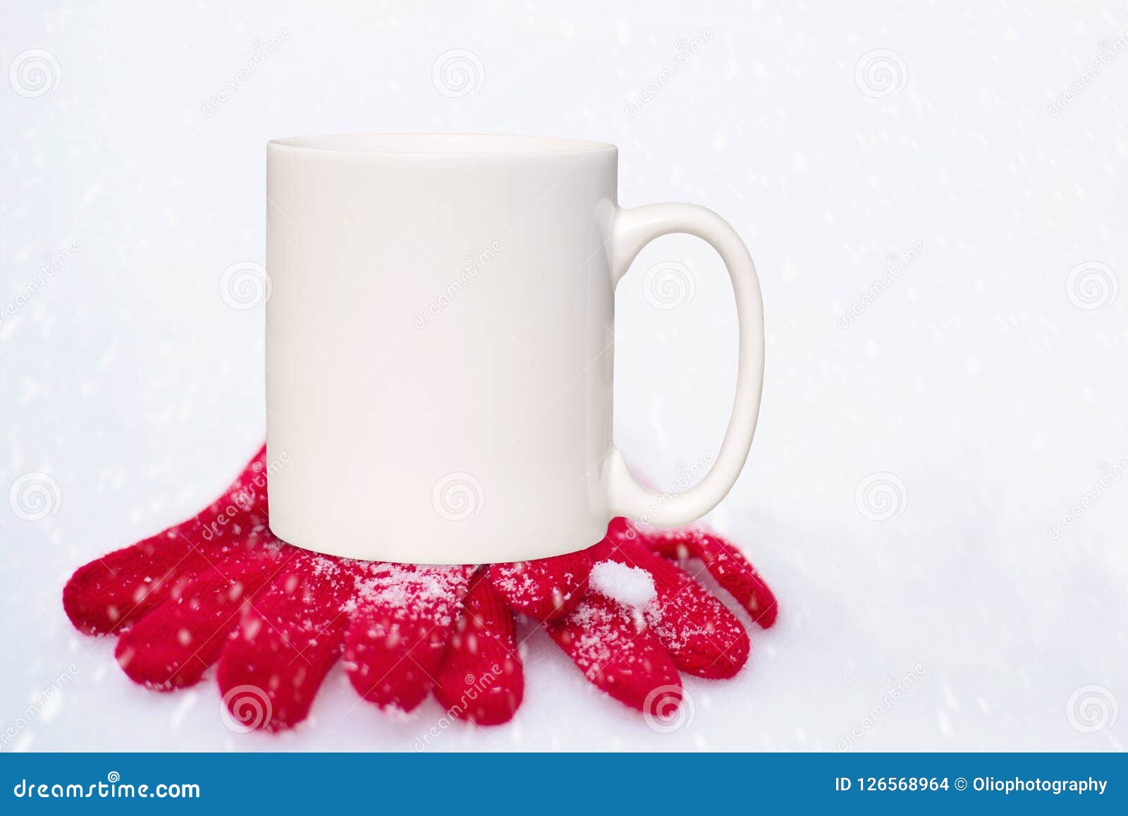 Download White Blank Coffee Mug Winter Theme Mock Up To Add Custom ...