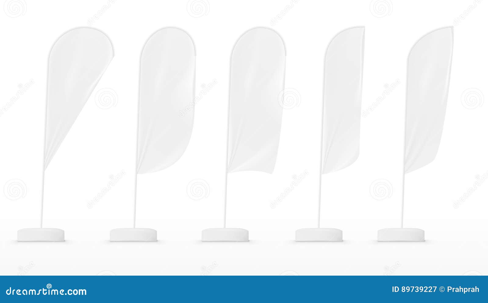 White Blank Expo Banner Flag Template Stock Illustration Illustration