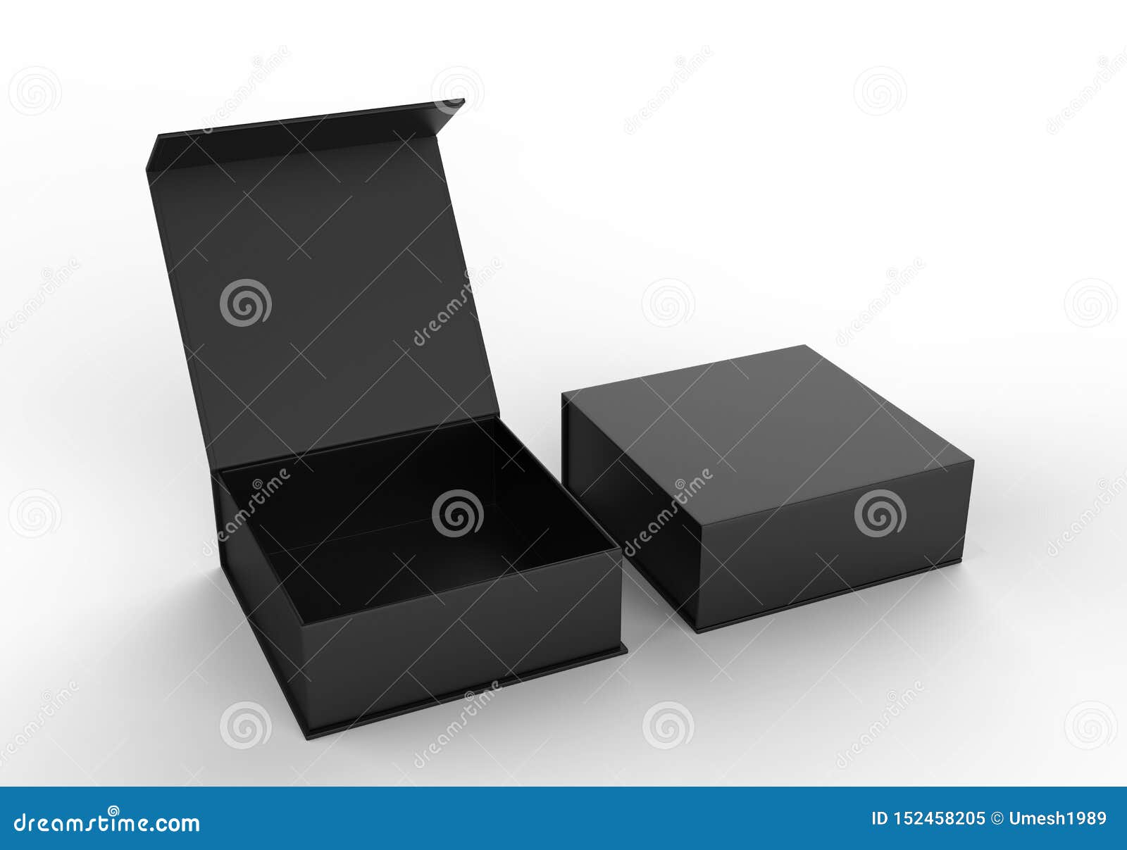 Download White Blank Hard Cardboard Box For Branding Presentation And Mock Up Template 3d Illustration Stock Illustration Illustration Of Branding Flip 152458205