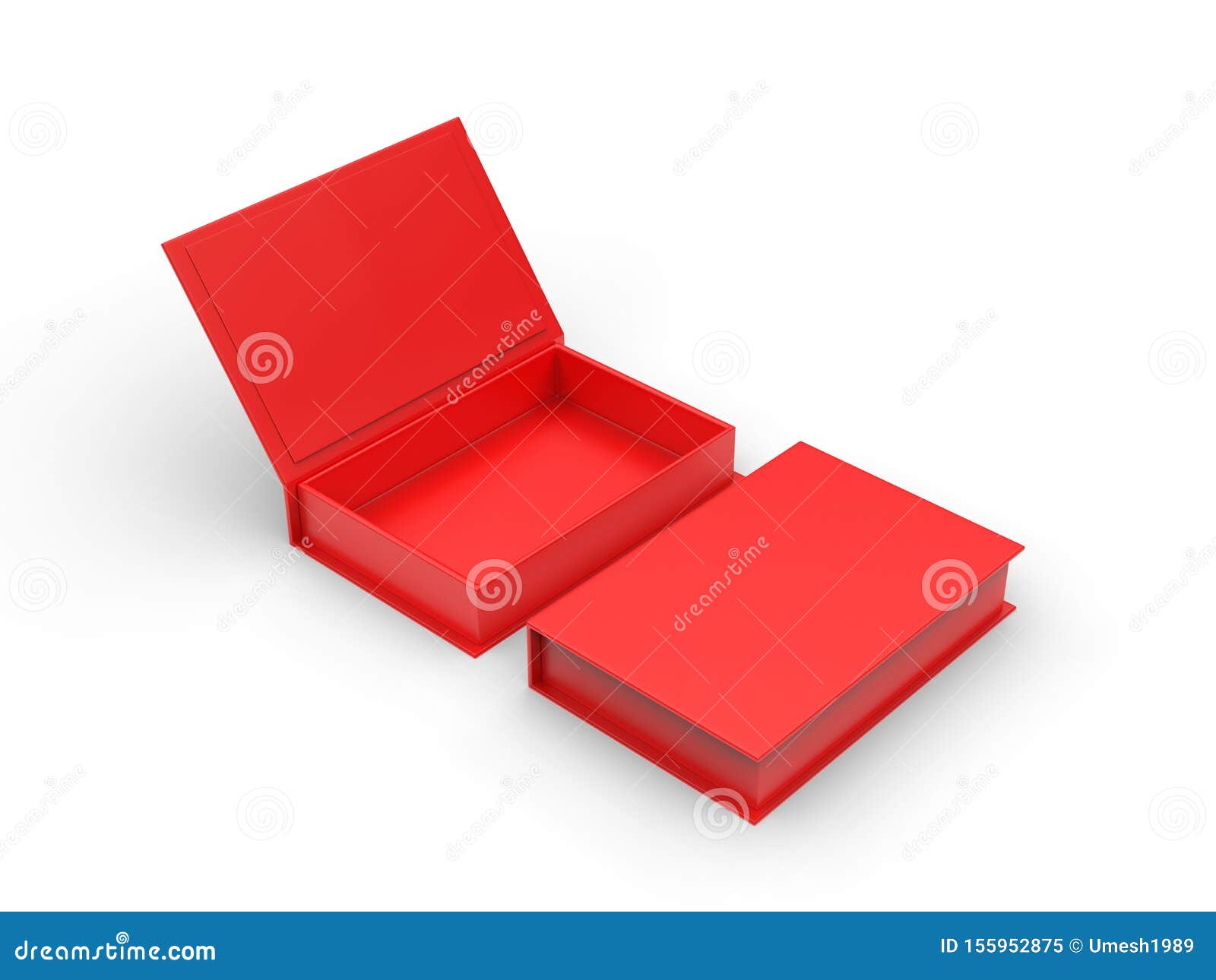 Download White Blank Hard Cardboard Rectangular Book Box Mock Up ...