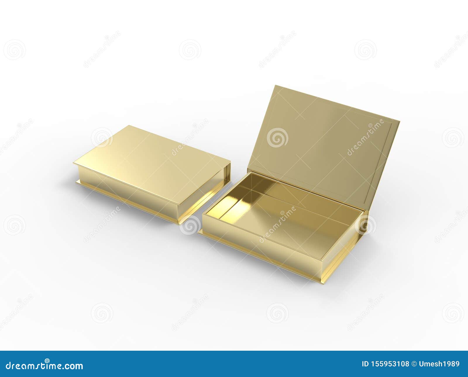 Download White Blank Hard Cardboard Rectangular Book Box Mock Up ...