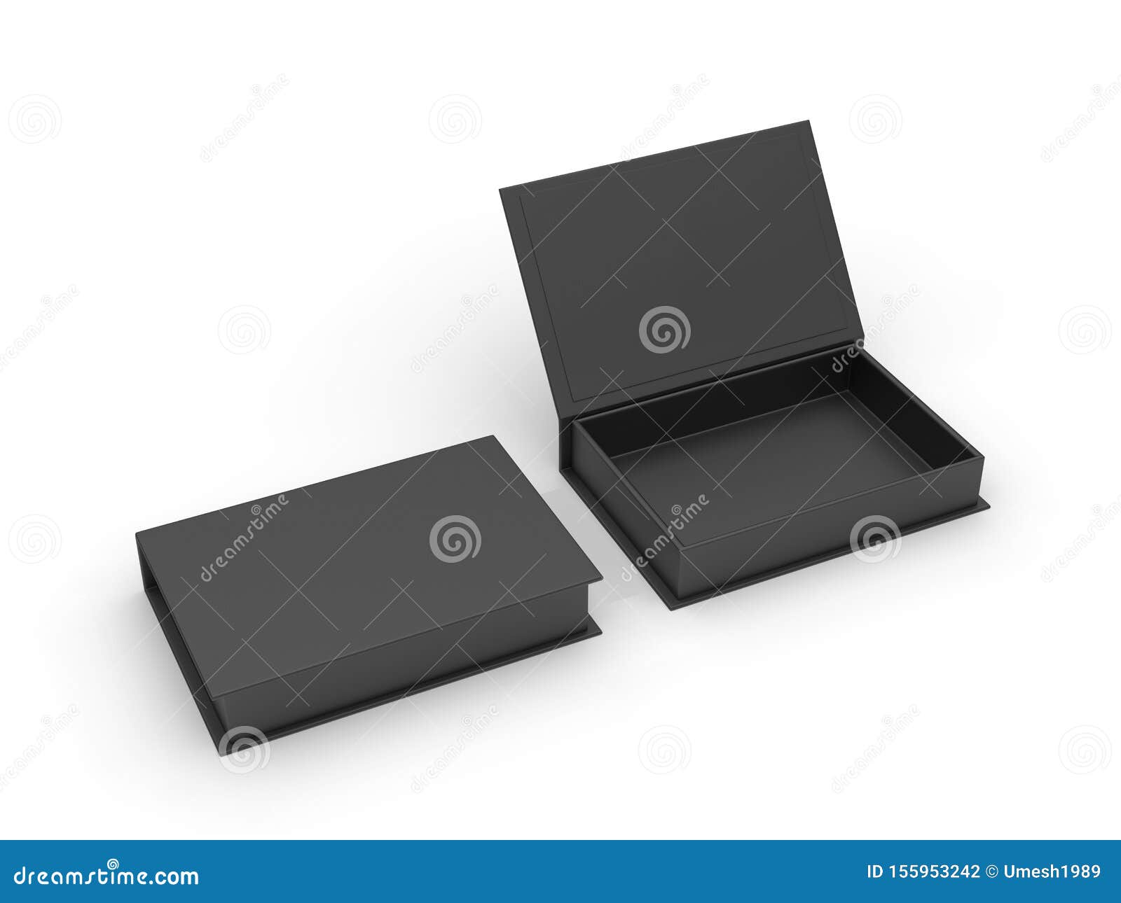 Download White Blank Hard Cardboard Rectangular Book Box Mock Up Template 3d Illustration Stock Illustration Illustration Of Magnetic Mockup 155953242