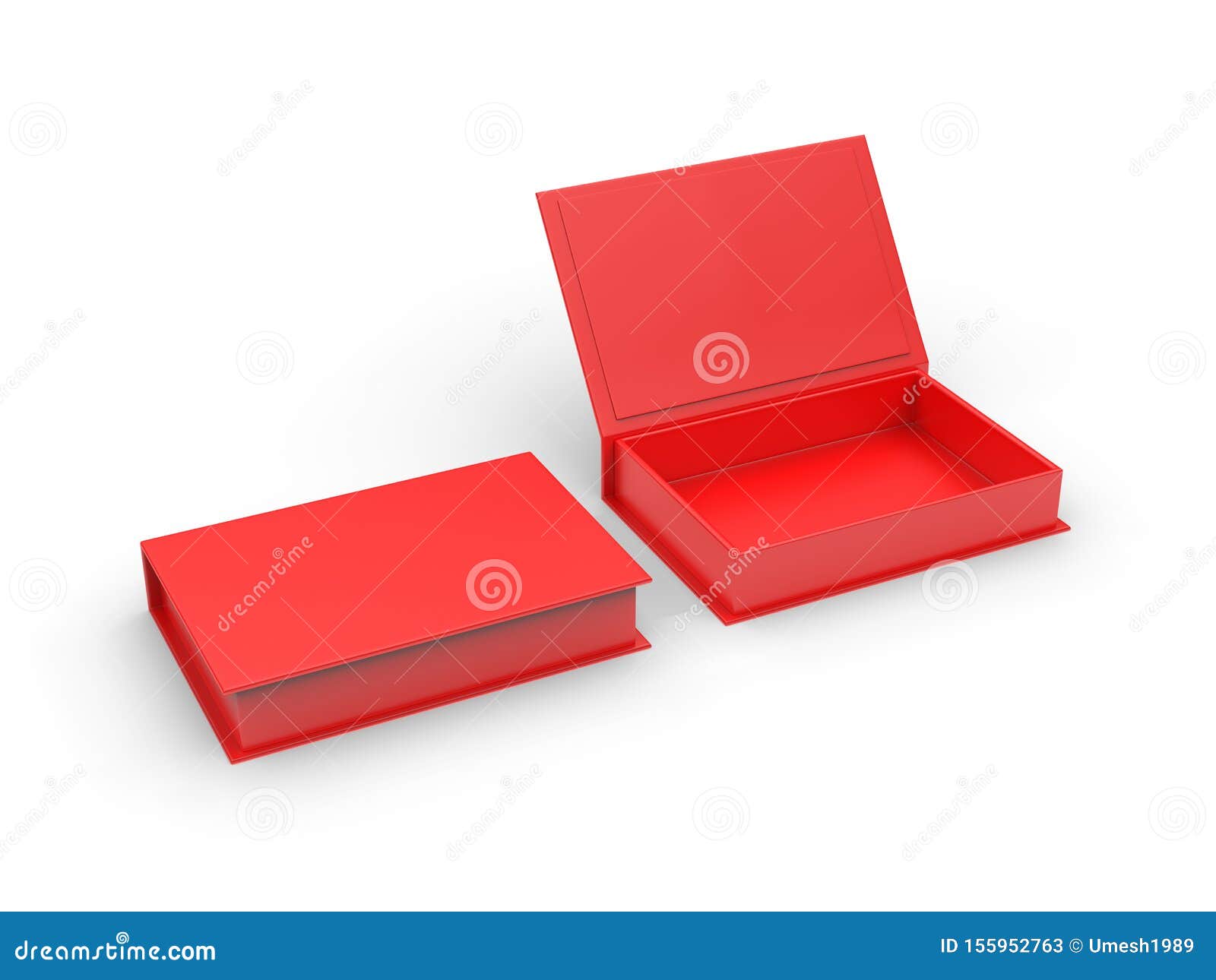 Download White Blank Hard Cardboard Rectangular Book Box Mock Up ...