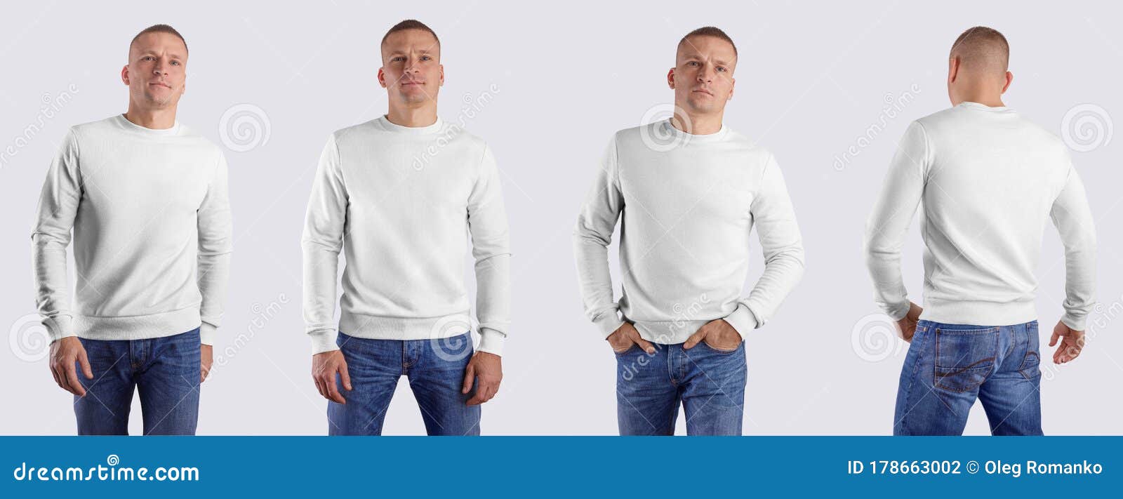 Download White Blank Heather Template, Front View, Back, Male ...