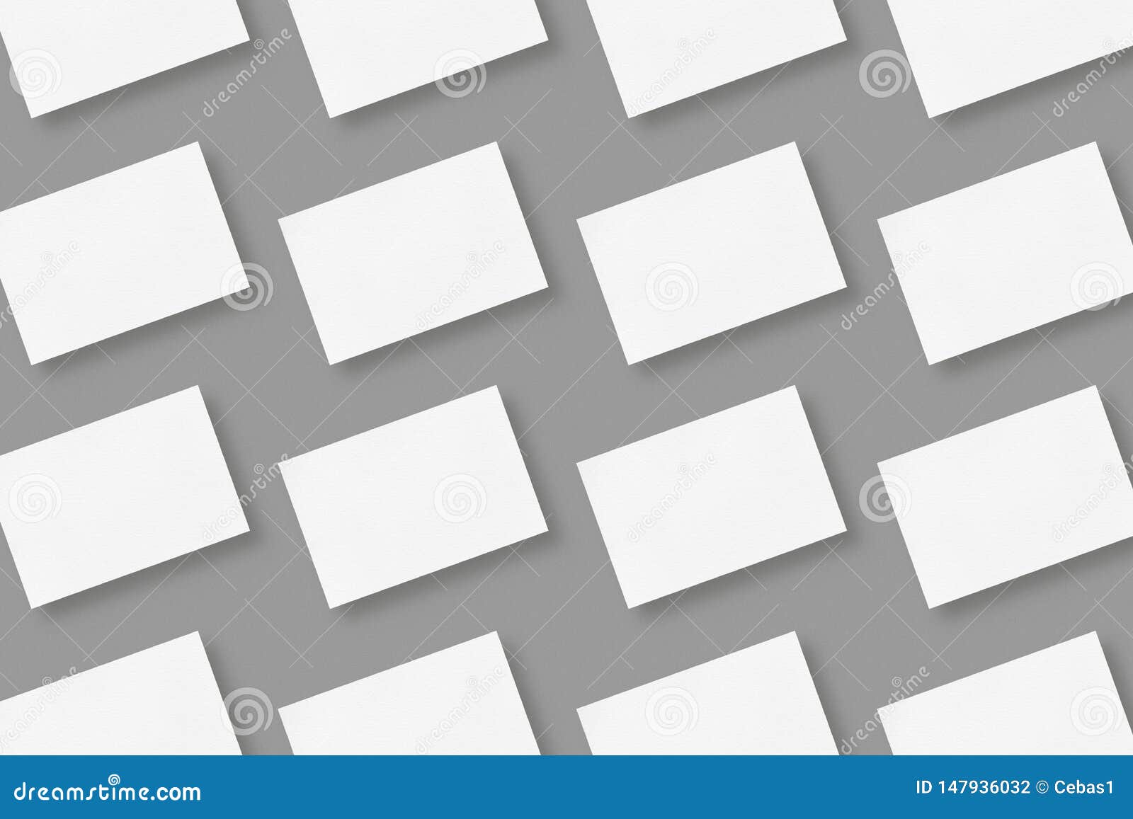 Download White Blank Horizontal Business Cards Mockup Stock Photo - Image of flat, information: 147936032