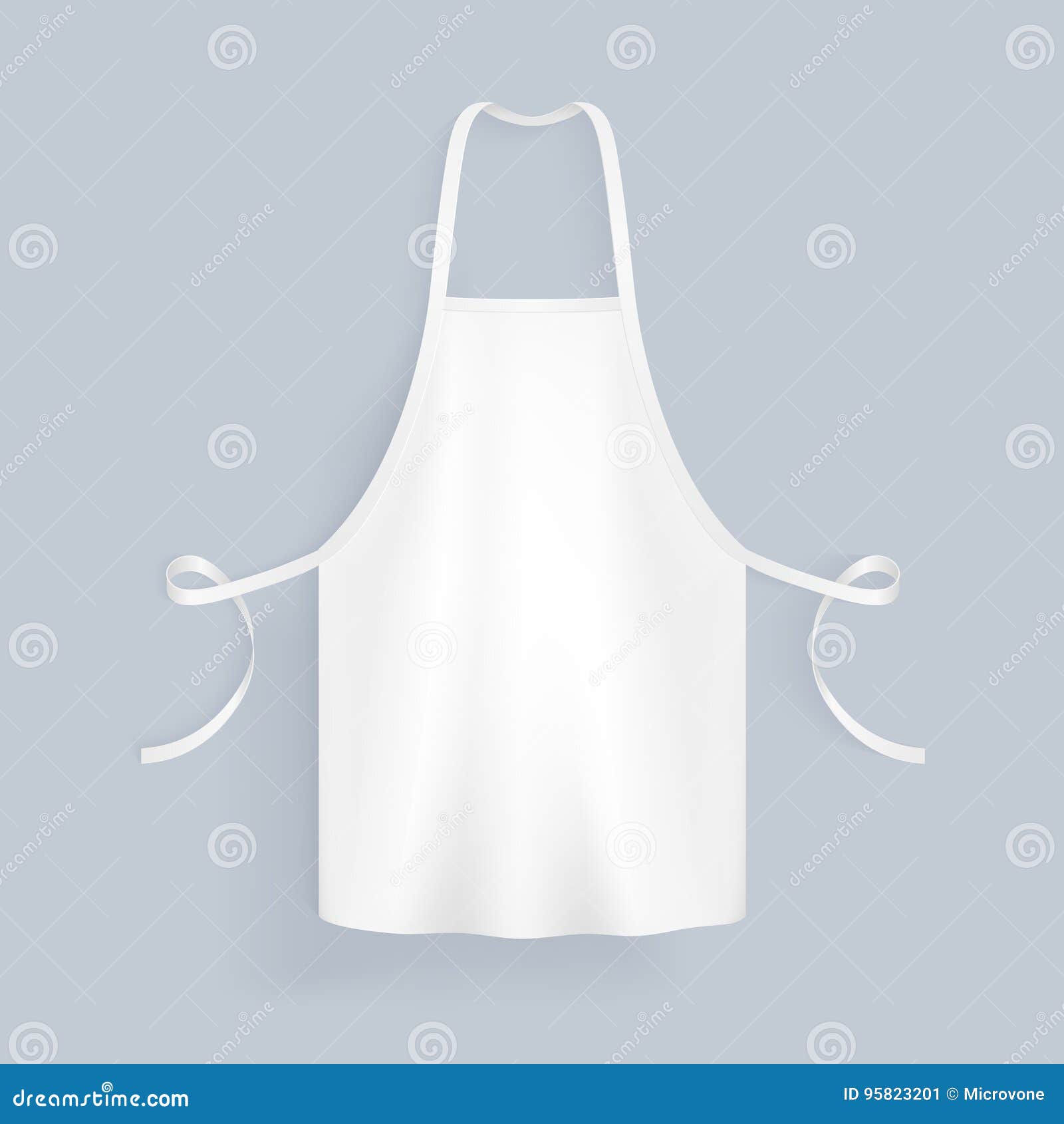 white blank kitchen cotton apron  