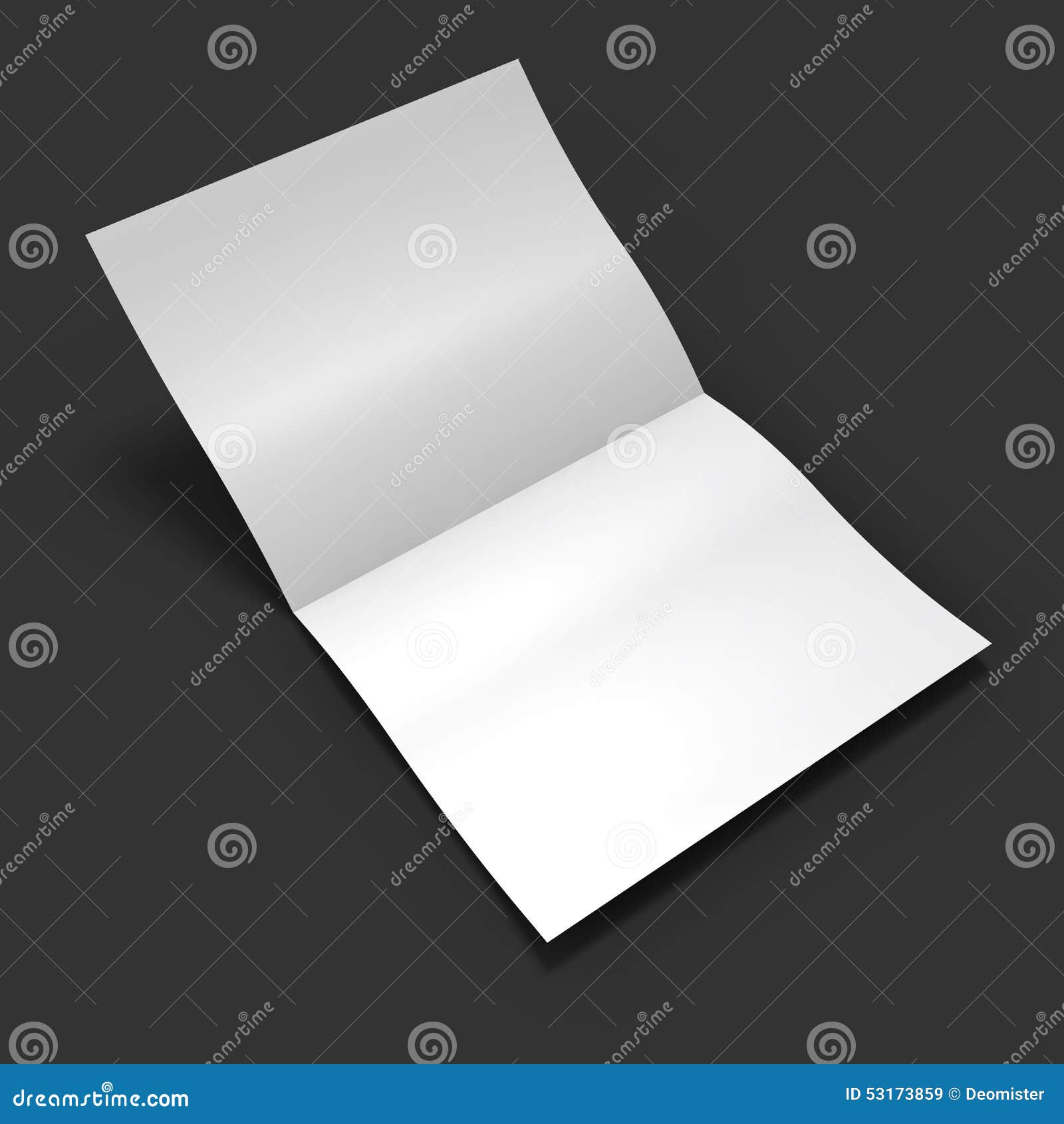 White Blank Magazine Spread. Business Mockup Stock Vector ...