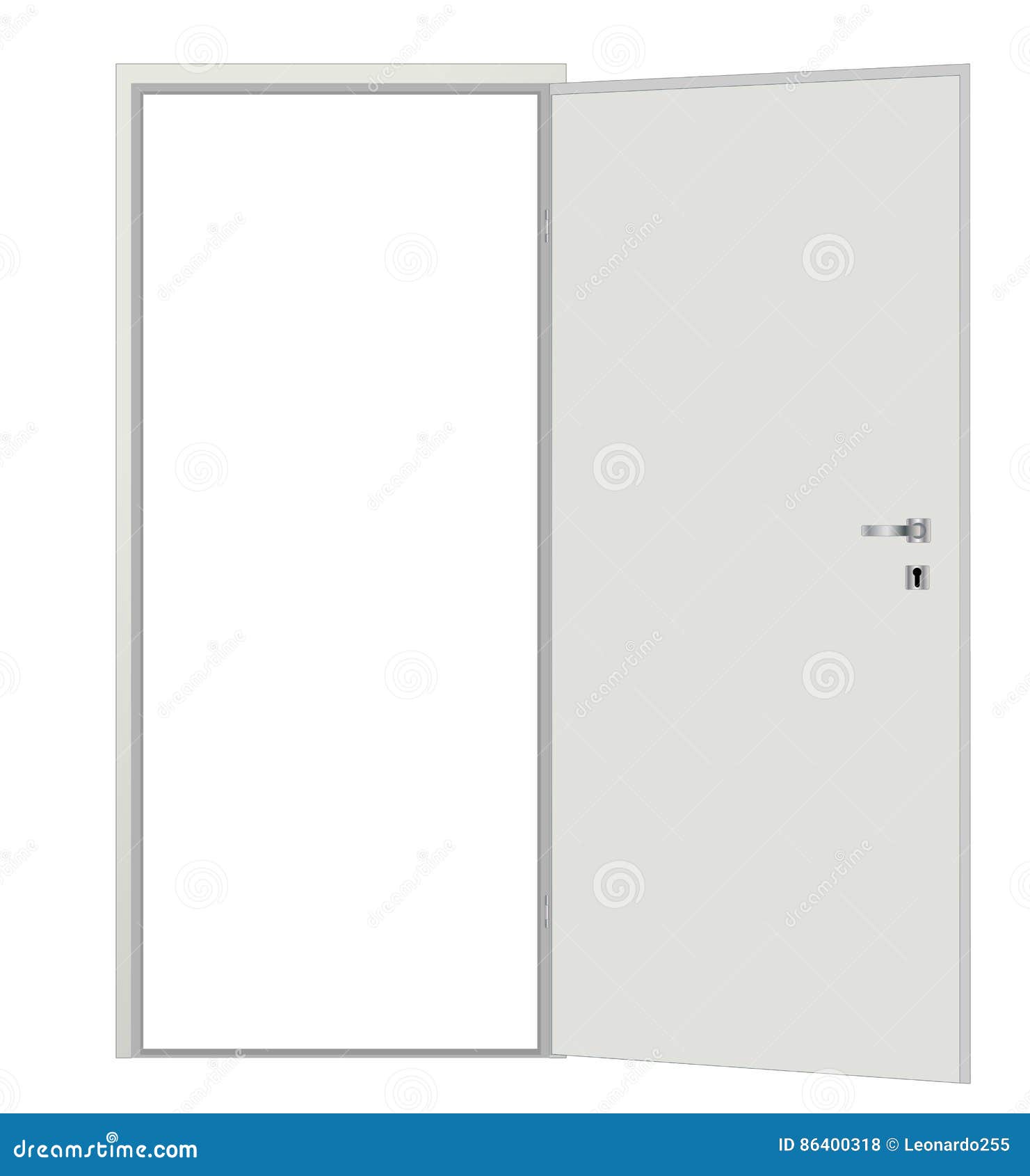 White blank opened door stock vector. Illustration of generated 86400318
