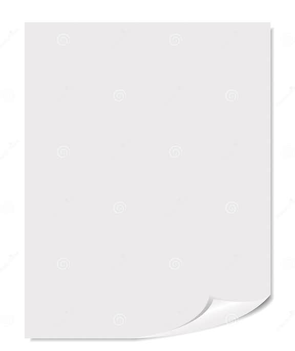 White Blank Page Vector Illustration Stock Vector Illustration of