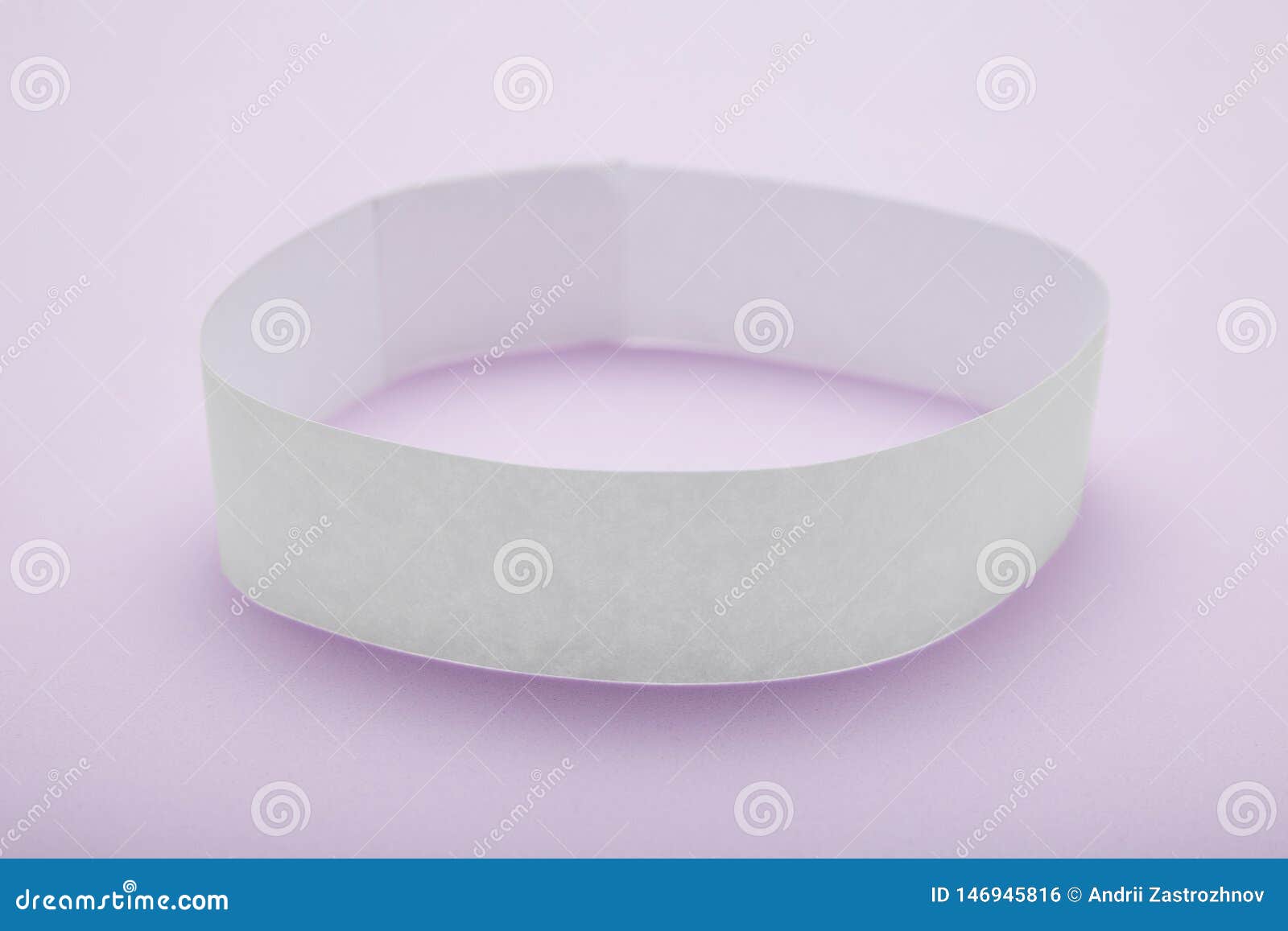 Download White Blank Paper Wristband, Bracelet Mockup On Purple ...