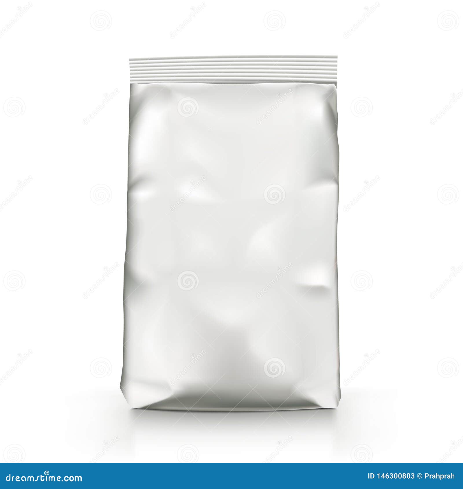 Transparent plastic bag packaging of rice Vector Image