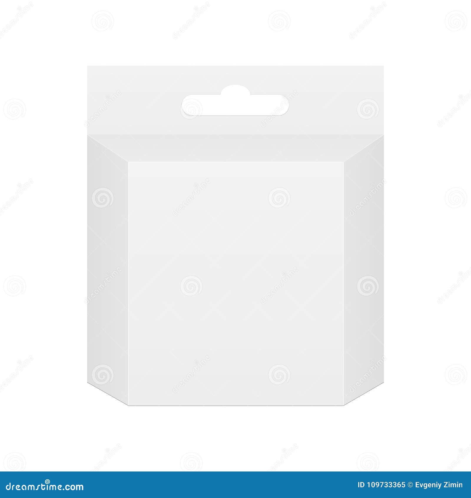 Download Box Mockup With Hanging Slot Stock Vector Illustration Of Packaging Background 109733365