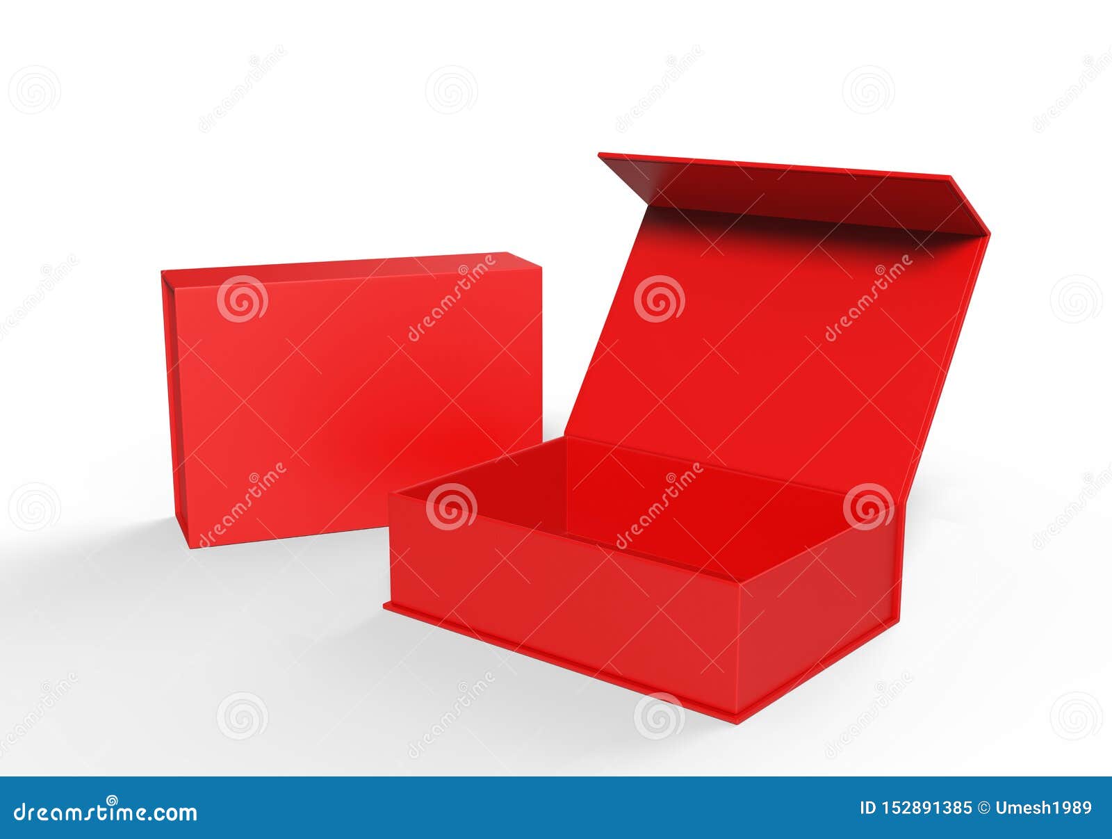 Download White Blank Rectangular Hard Cardboard Box For Branding ...