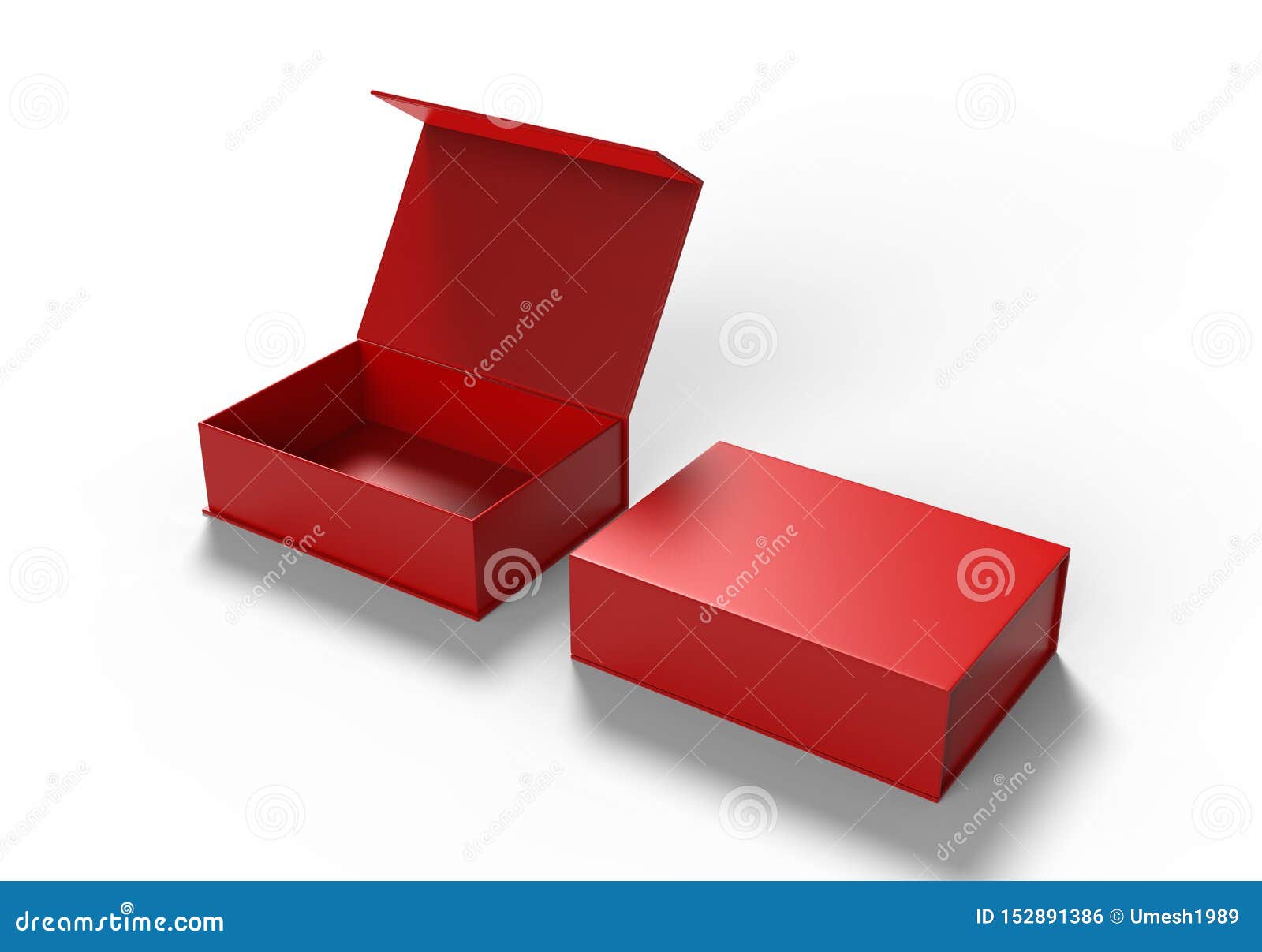 Download White Blank Rectangular Hard Cardboard Box For Branding ...