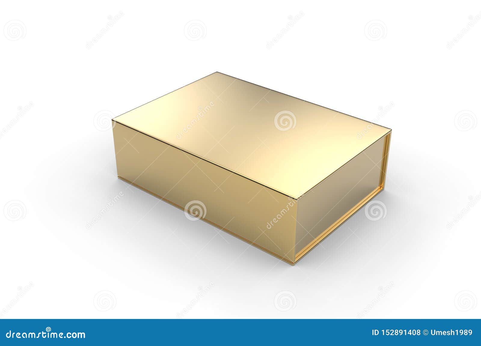 Download White Blank Rectangular Hard Cardboard Box For Branding ...