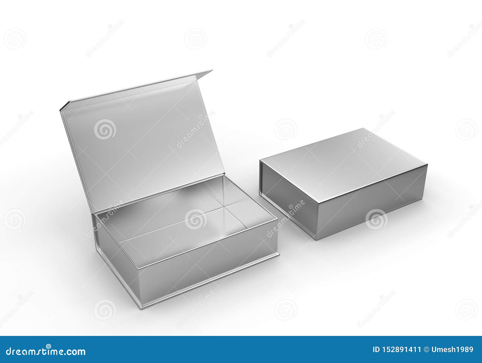 Download White Blank Rectangular Hard Cardboard Box For Branding ...