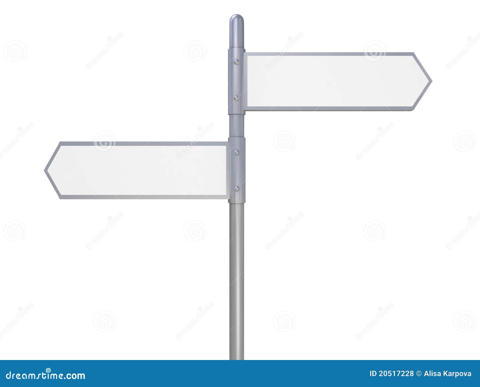 White Blank Road Sign without Title Stock Illustration Illustration