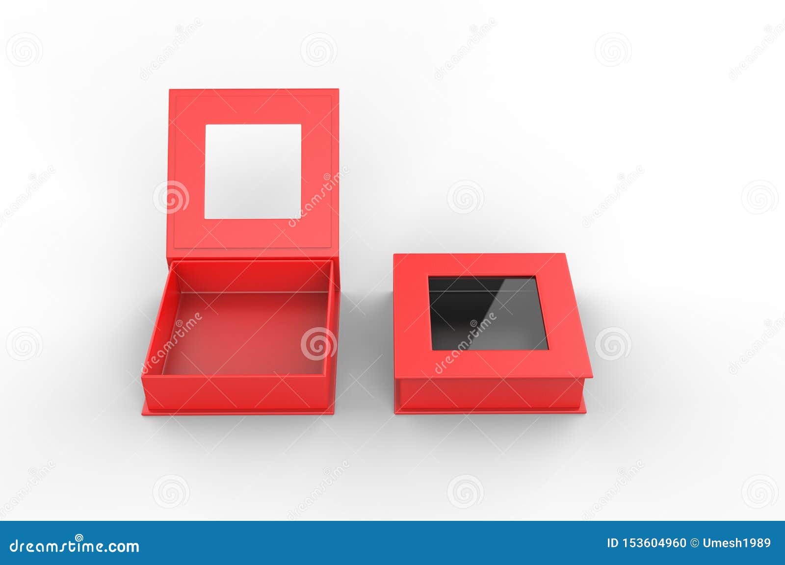 Download White Blank Square Hard Window Box For Branding Mock Up ...